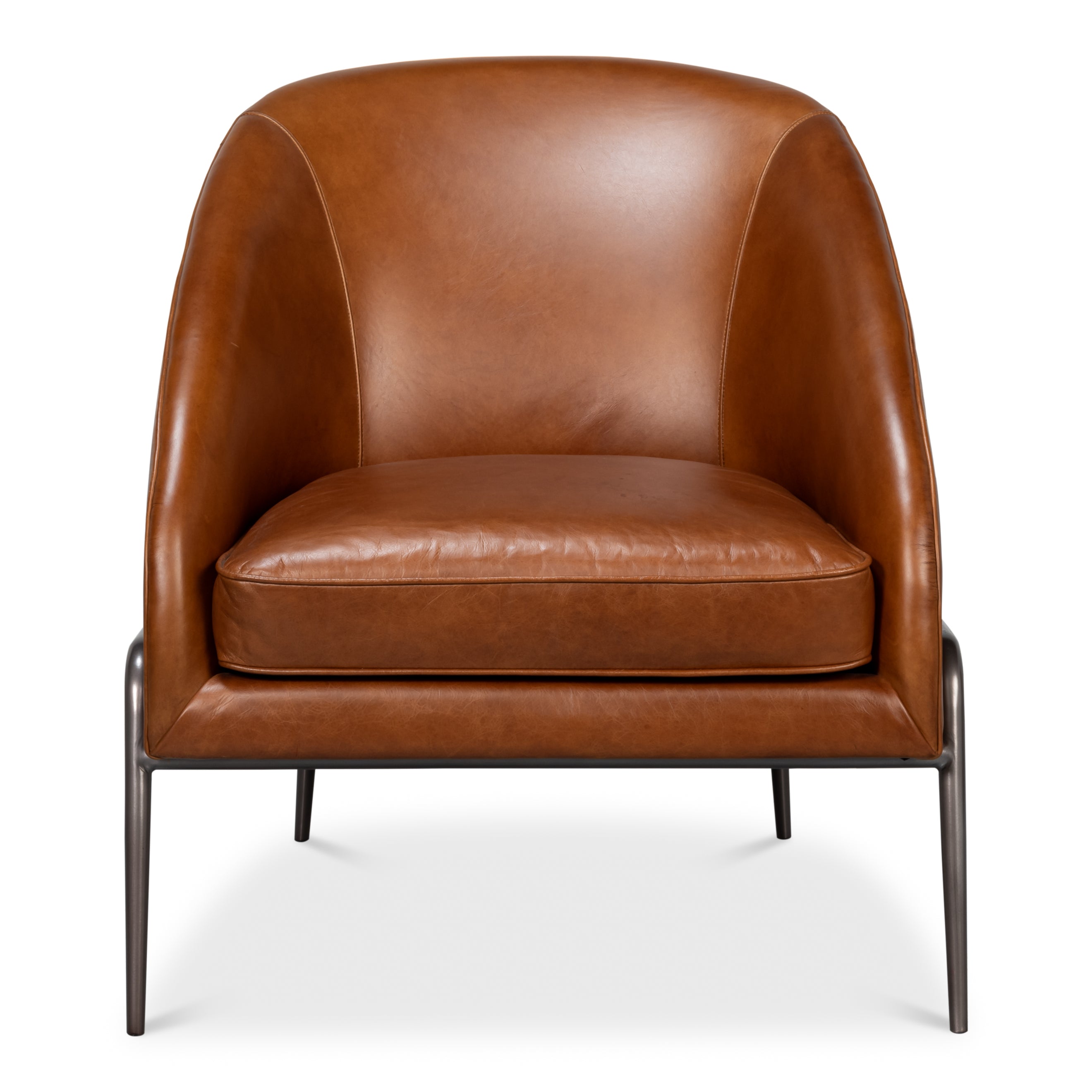 Simmons Leather Chair - Havana Brown