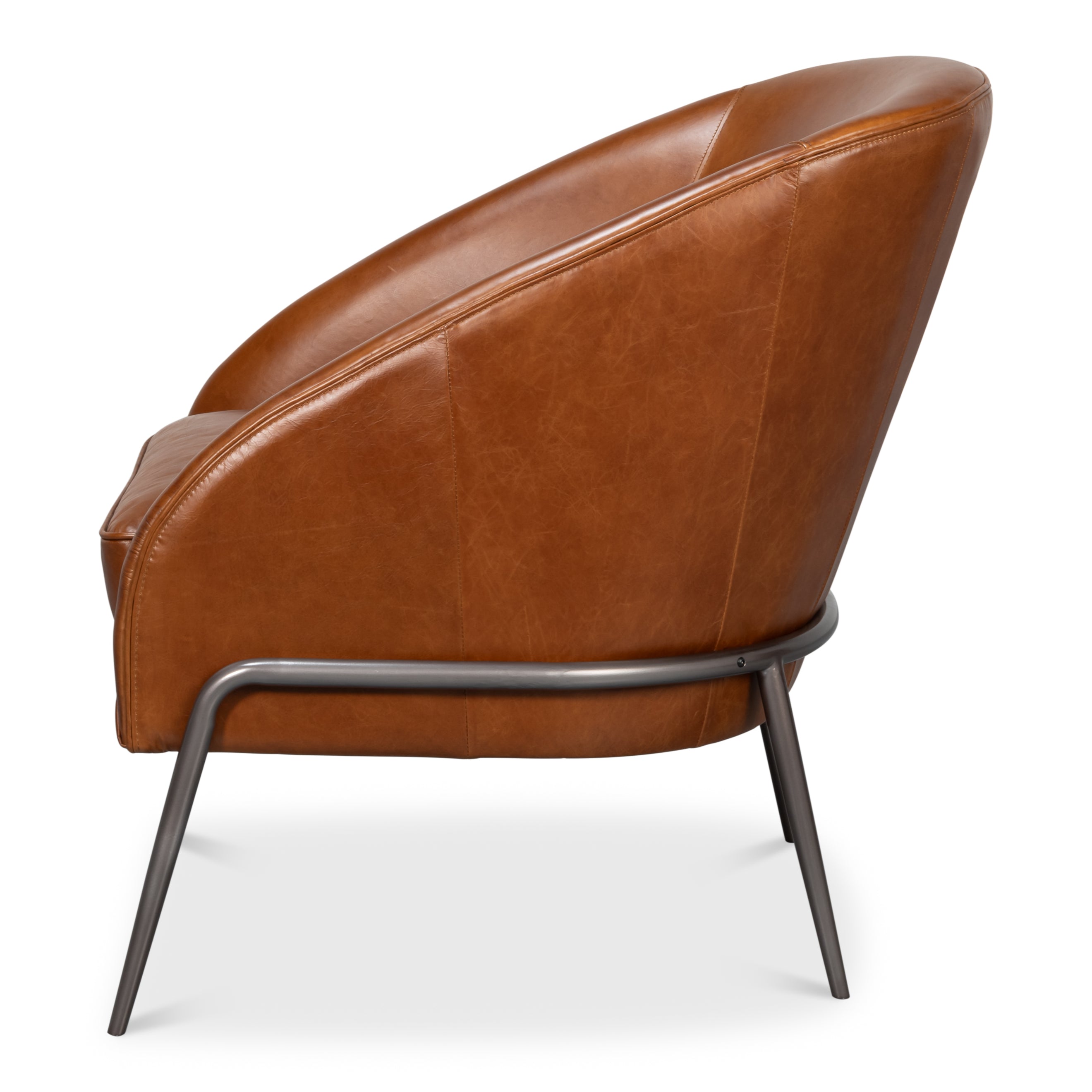 Simmons Leather Chair - Havana Brown