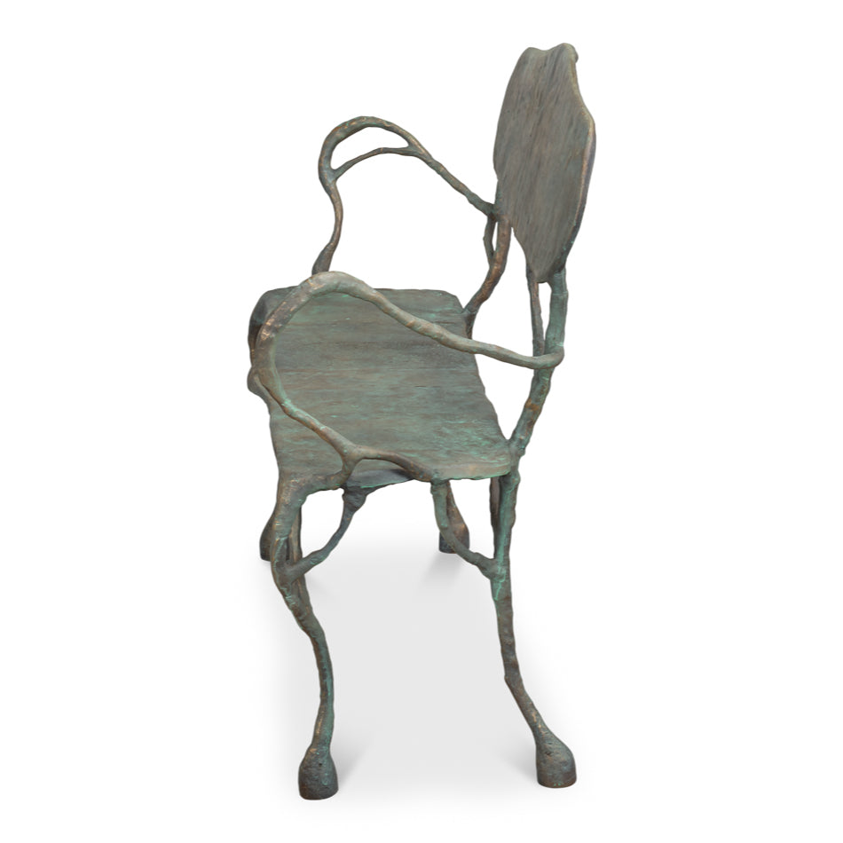 Verdigris Metal Bench