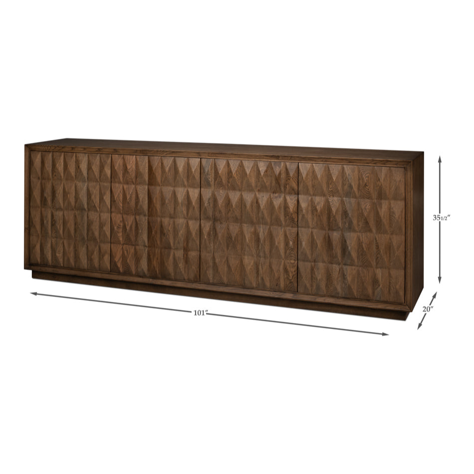 Prism 4 Door Credenza