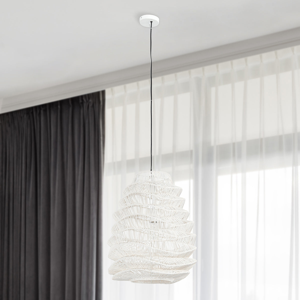 Shelly Pendant White by Classic Home