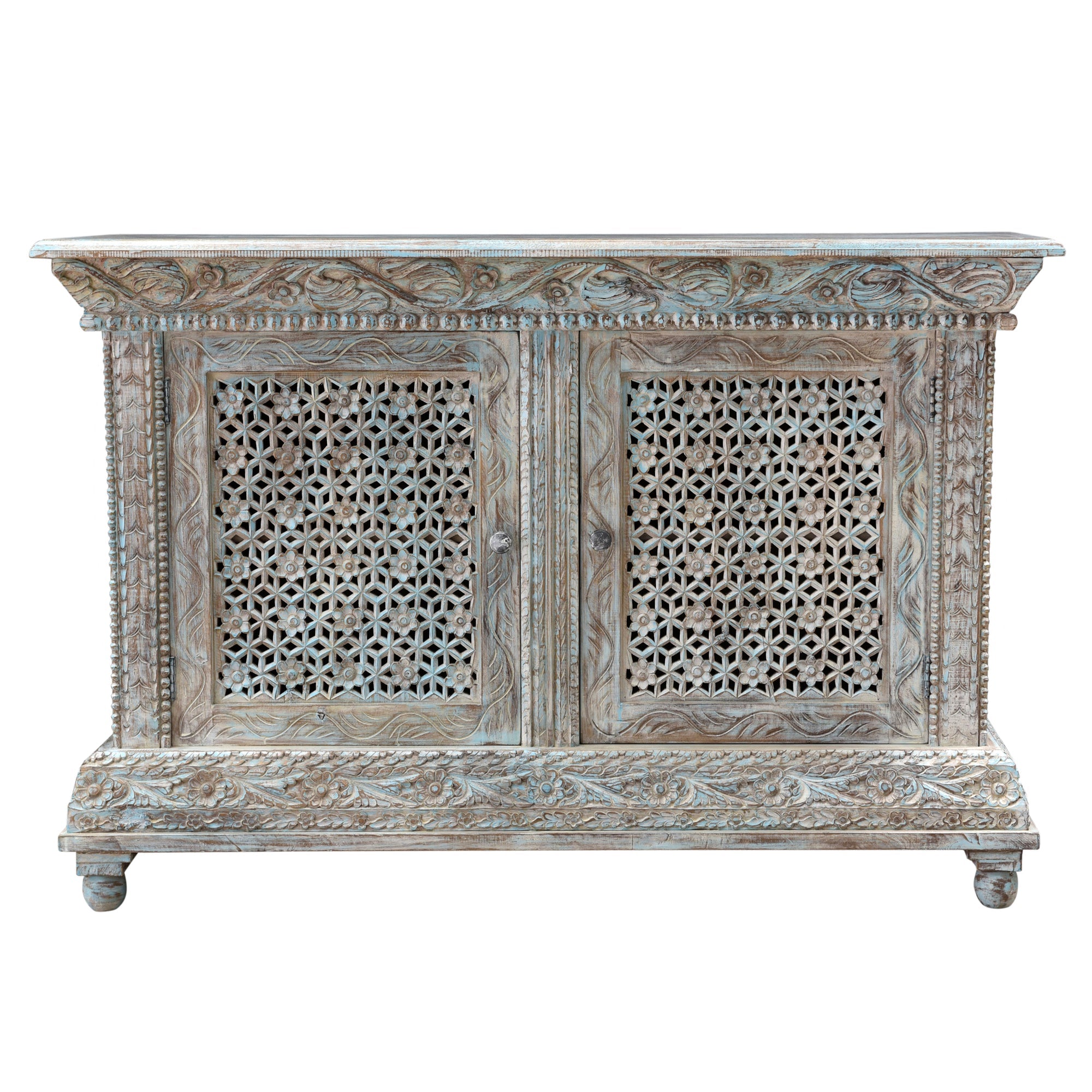 Beth 2 Door Cabinet - Seaside Blue