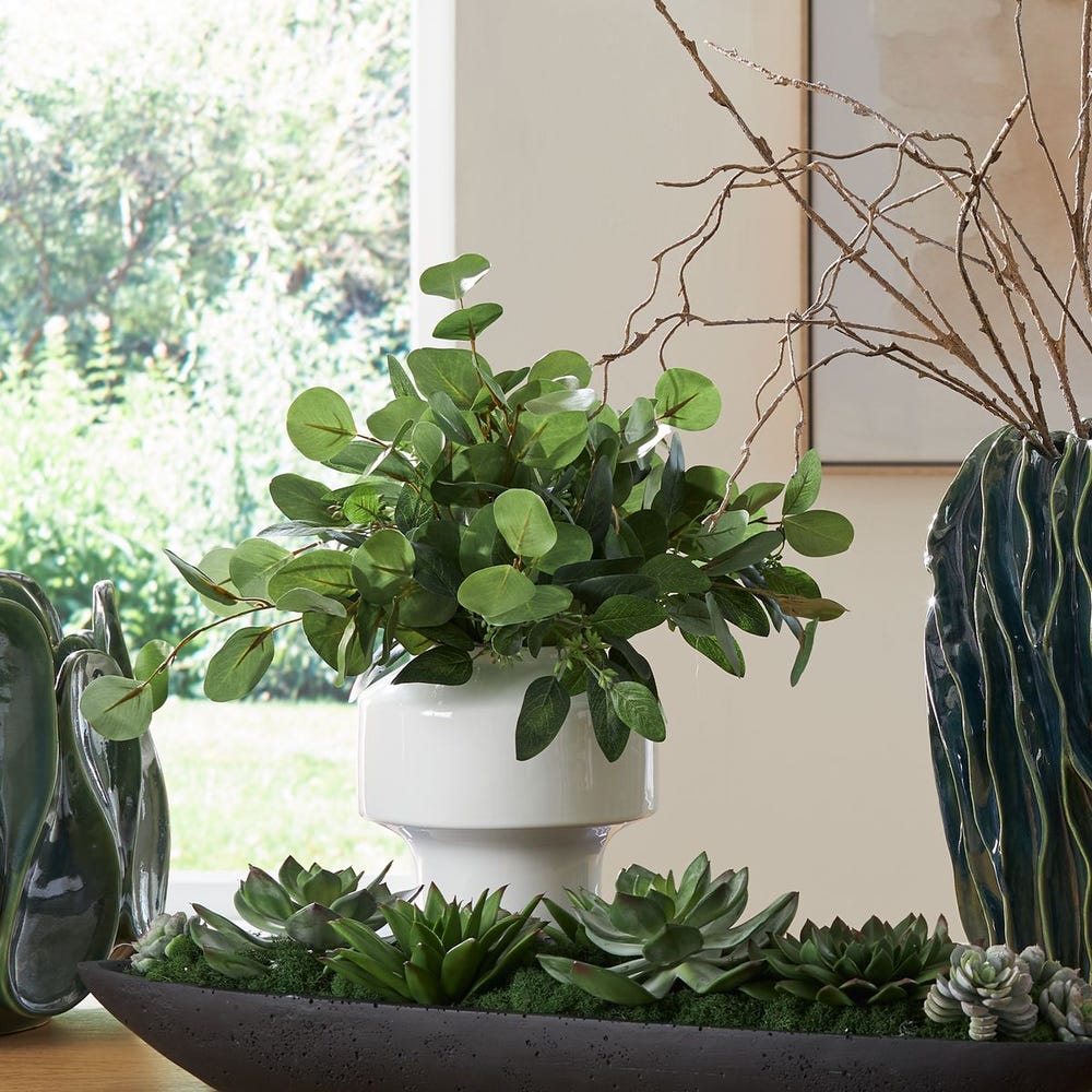 Uttermost Essence Eucalyptus Accent & Vase