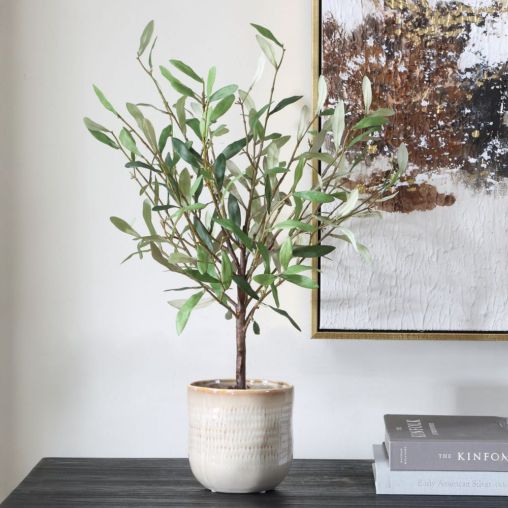 Uttermost Solea Olive Accent & Textured Vase