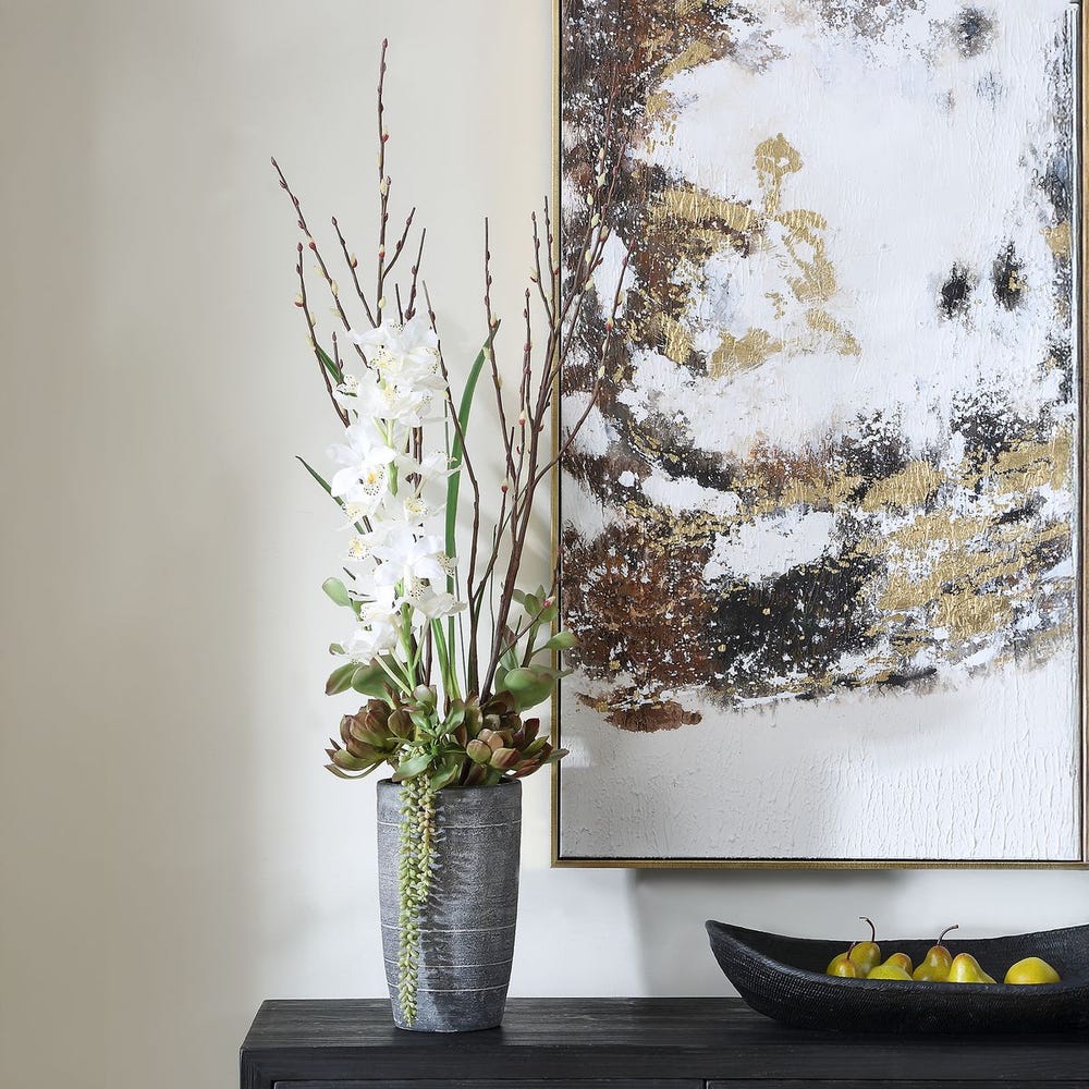Uttermost Eterna Orchid Centerpiece & Vase