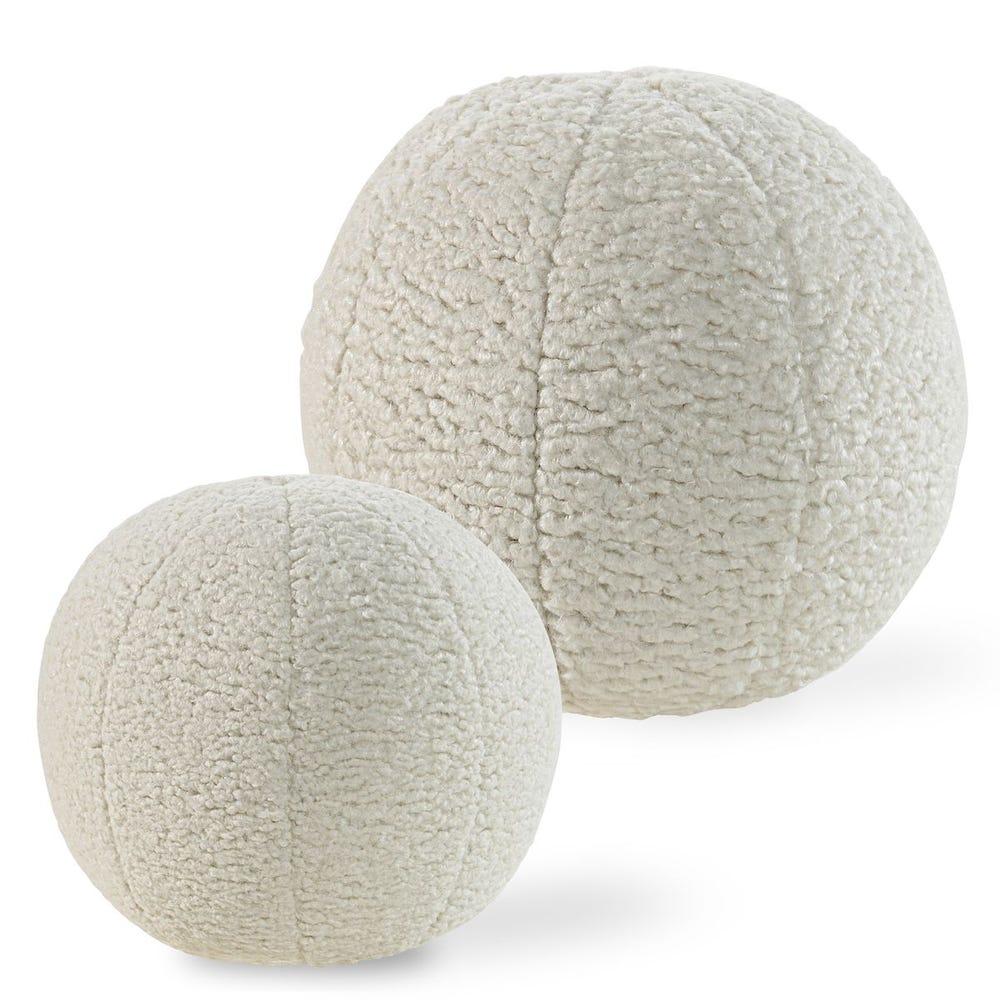 Capra Ball Sheepskin Pillows - Set of 2 by Uttermost