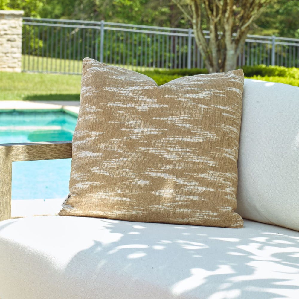 Uttermost Mountains Outdoor Sand Toned Pillow
