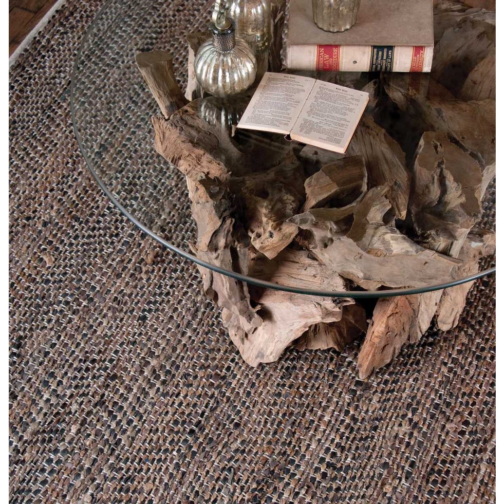 Uttermost Tobais Rescued Leather & Hemp Rug