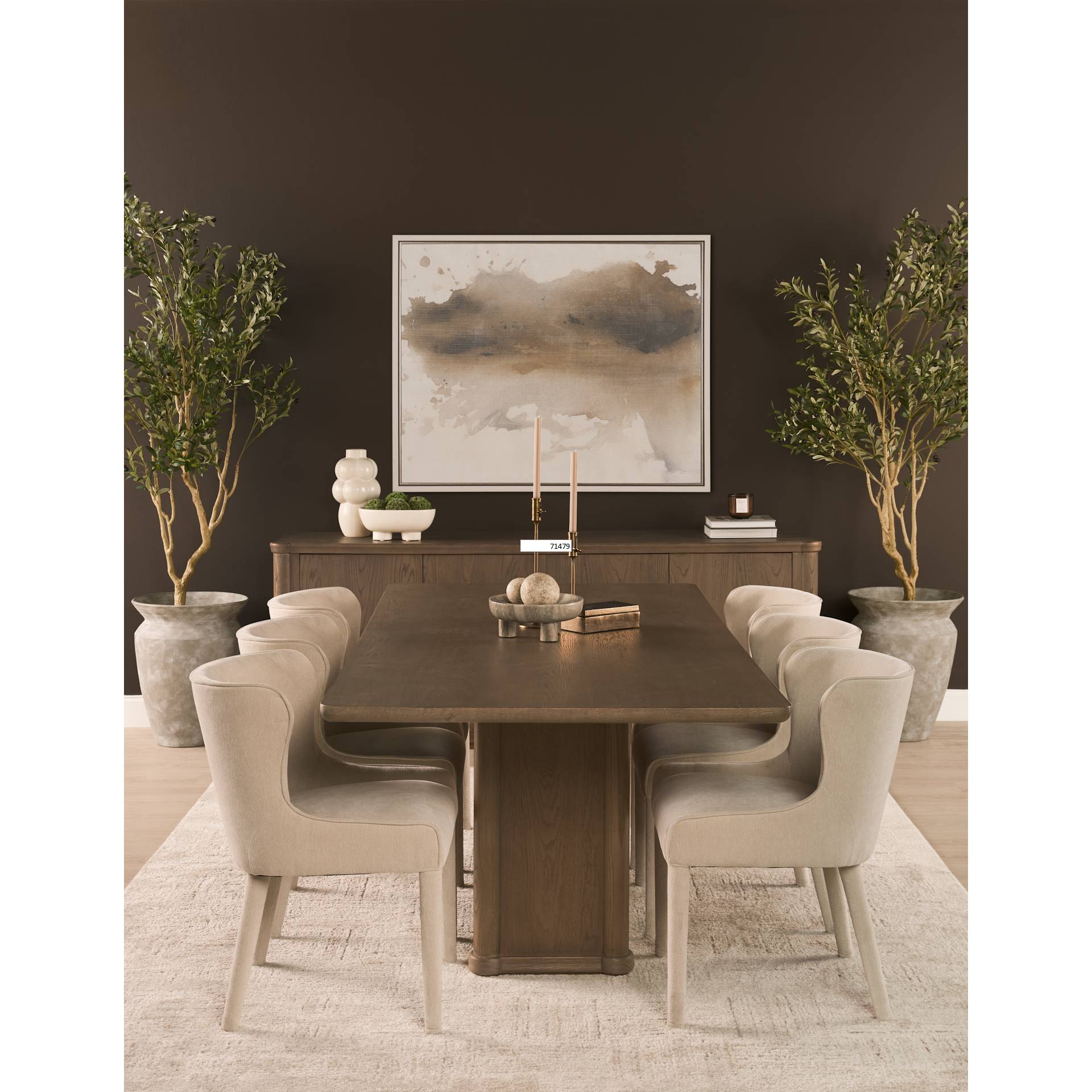 Alden Medium Brown Wood 4-Door Closed Sideboard