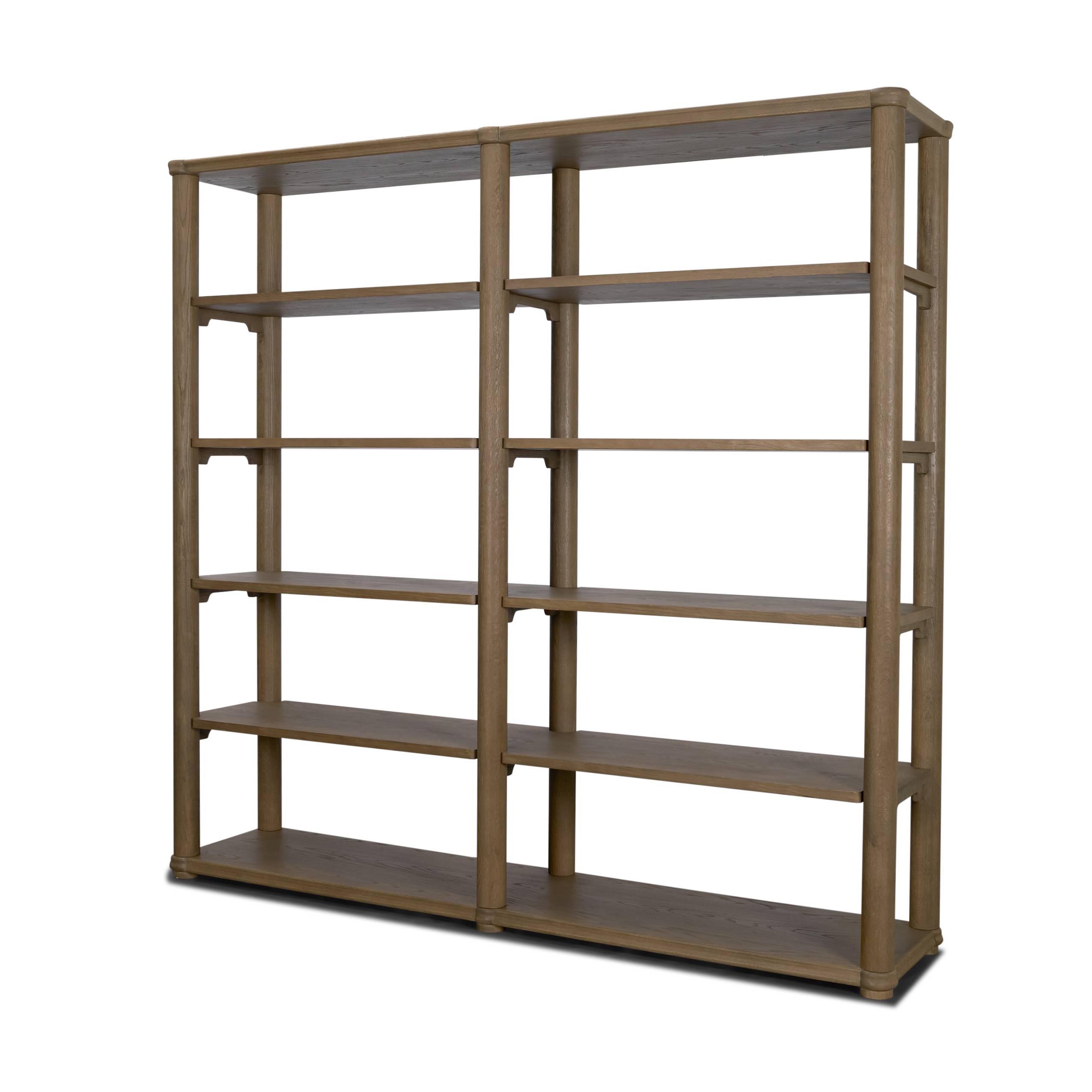 Alden Medium Brown Wood Open Shelving Unit
