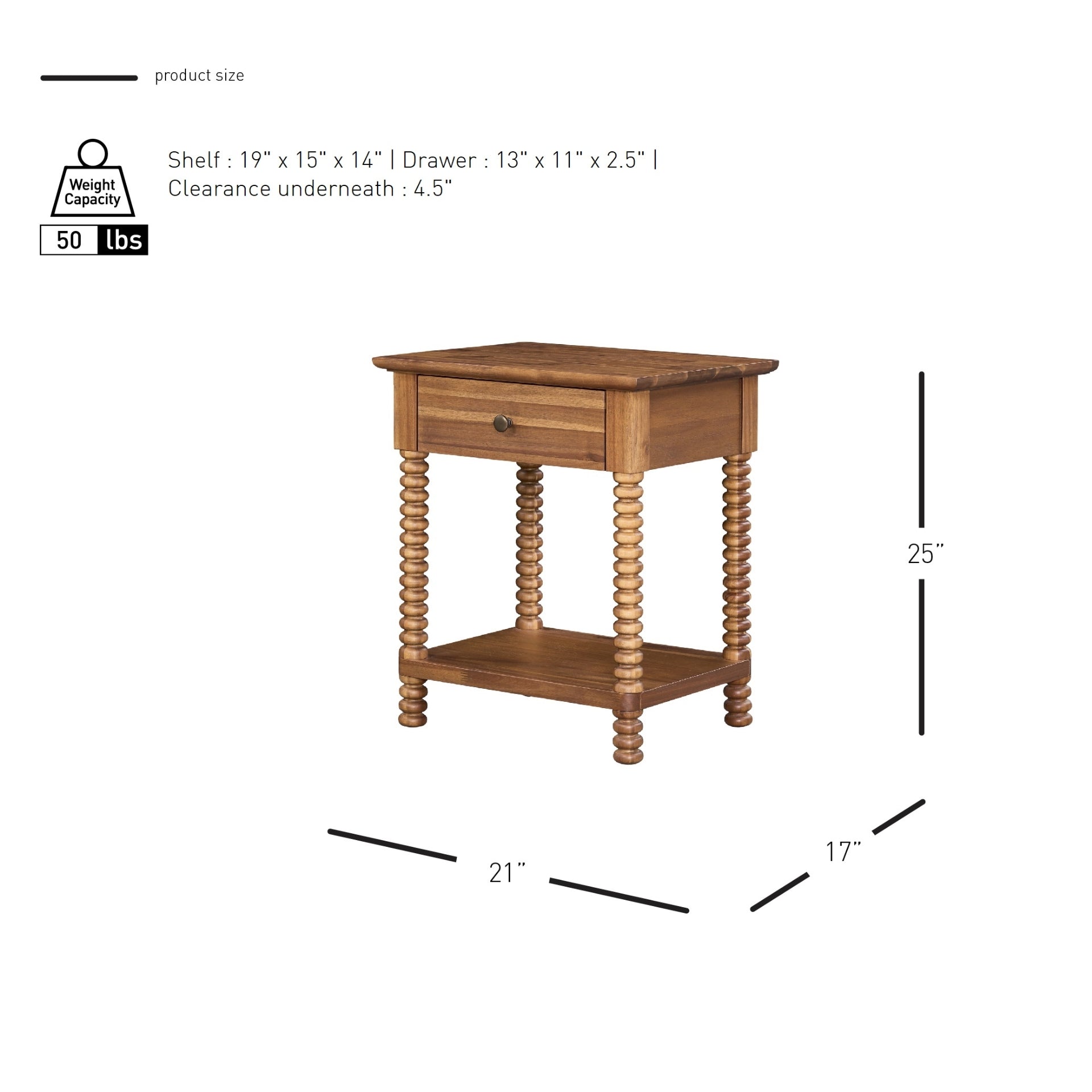 Azella KD Nightstand