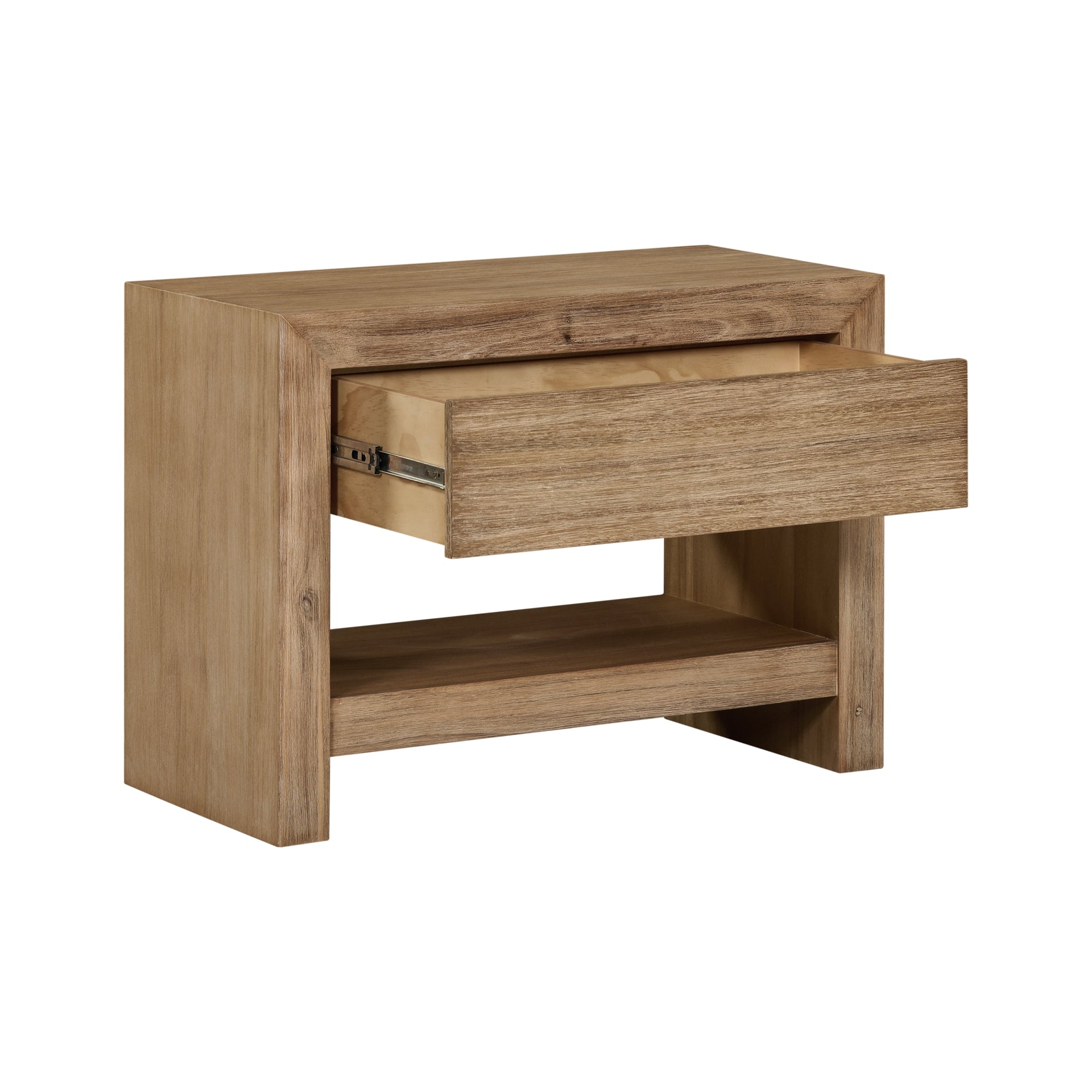Zerano Nightstand/Side Table - Brushed Smoke