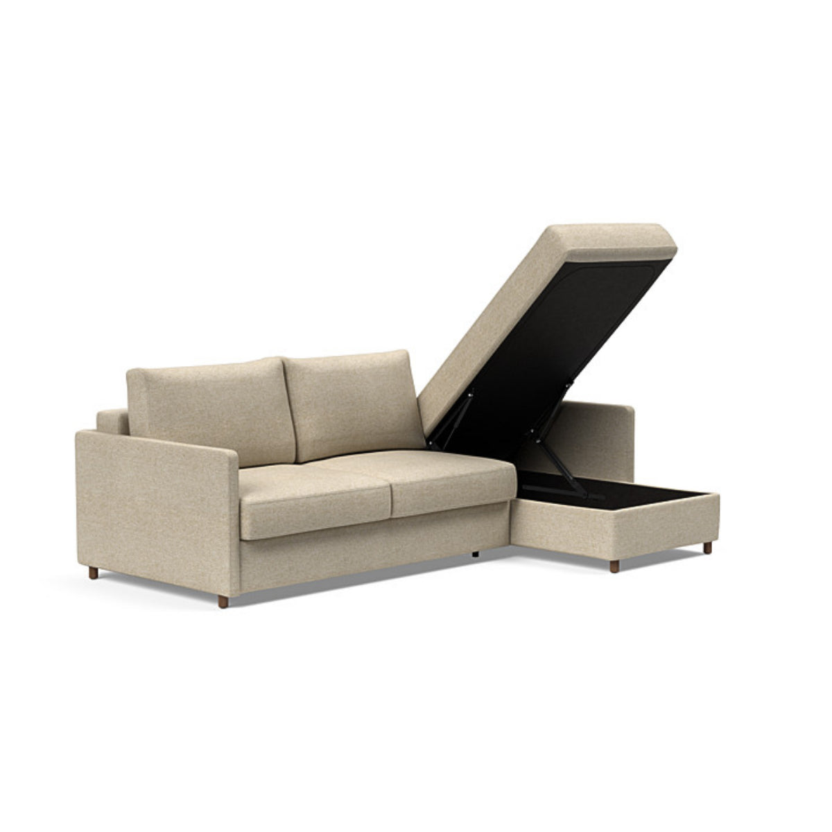 Neah Slim Arms Sofa Bed with Lounger