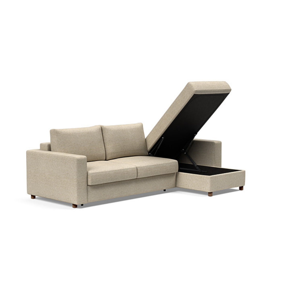 Neah Standard Arms Sofa Bed with Lounger