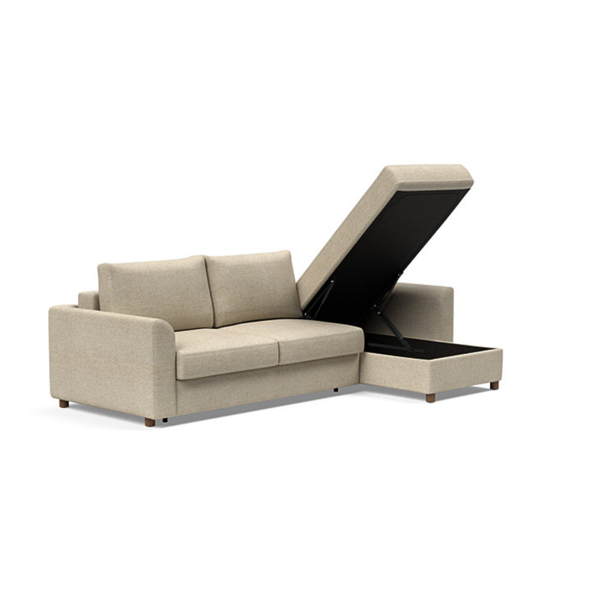 Neah Curved Arms Sofa Bed with Lounger
