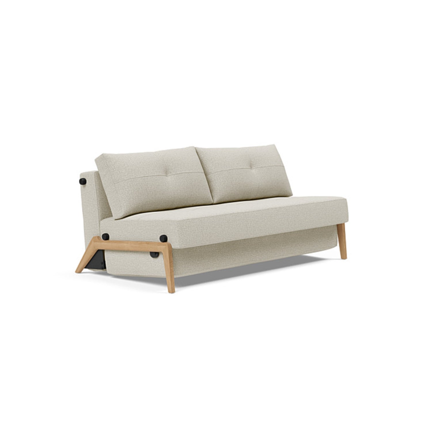 Cubed 02 Sofa with Light Wood Legs