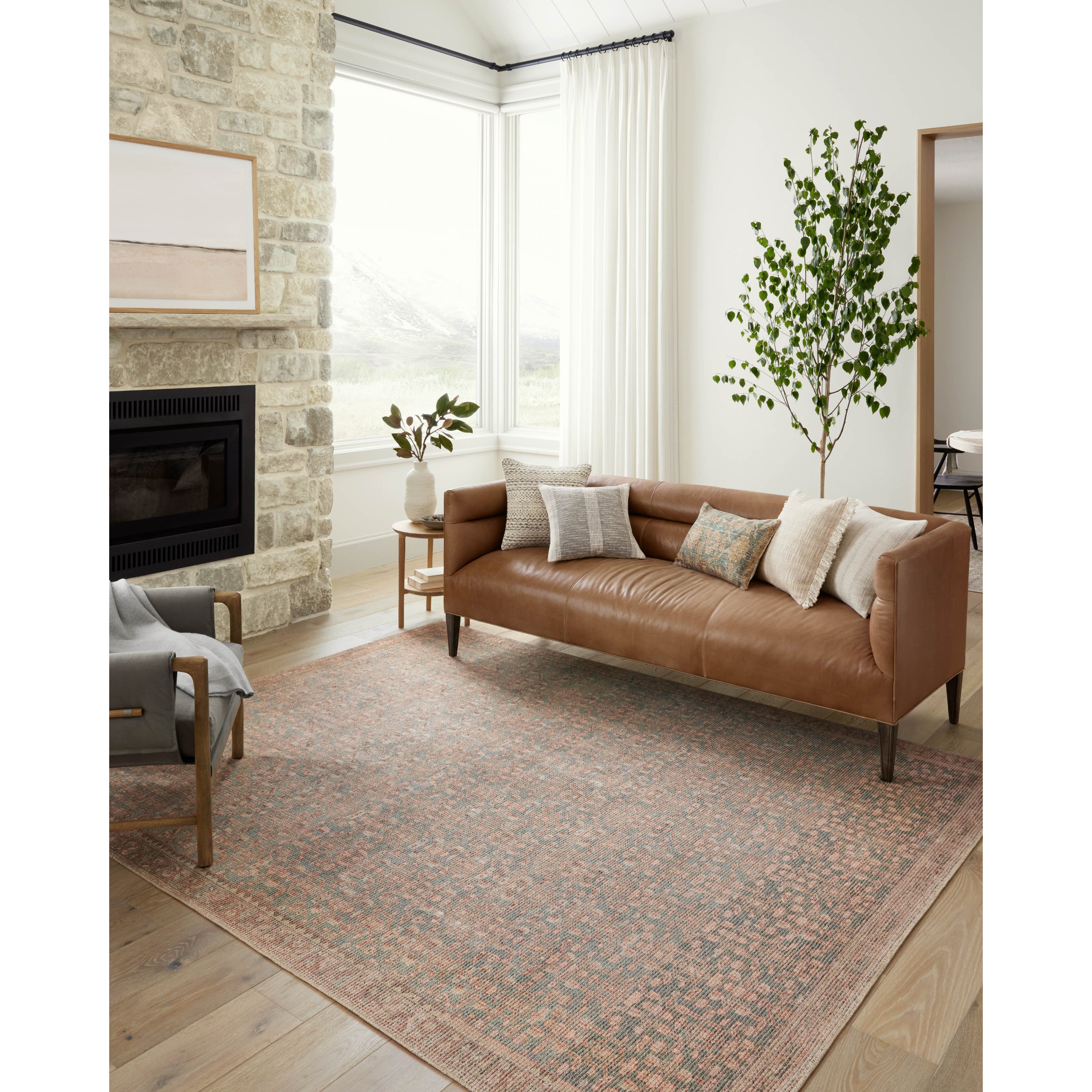 Angela Rose x Loloi Aubrey Blue/Terracotta Rug