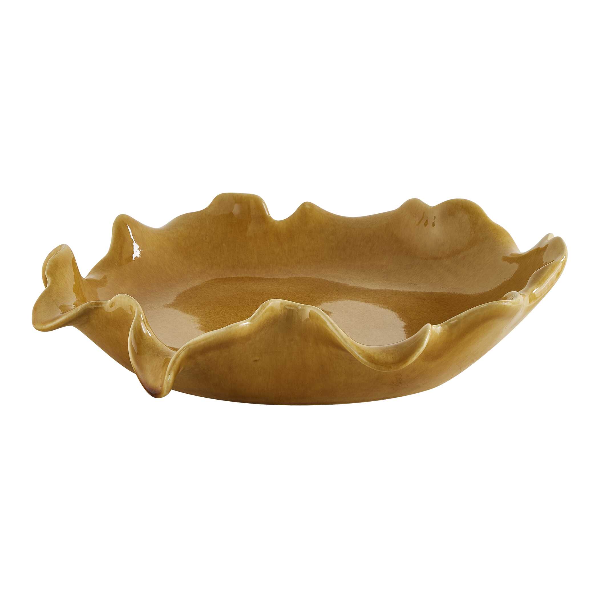 Uttermost Golden Crest Ruffle Indoor-Outdoor Bowl
