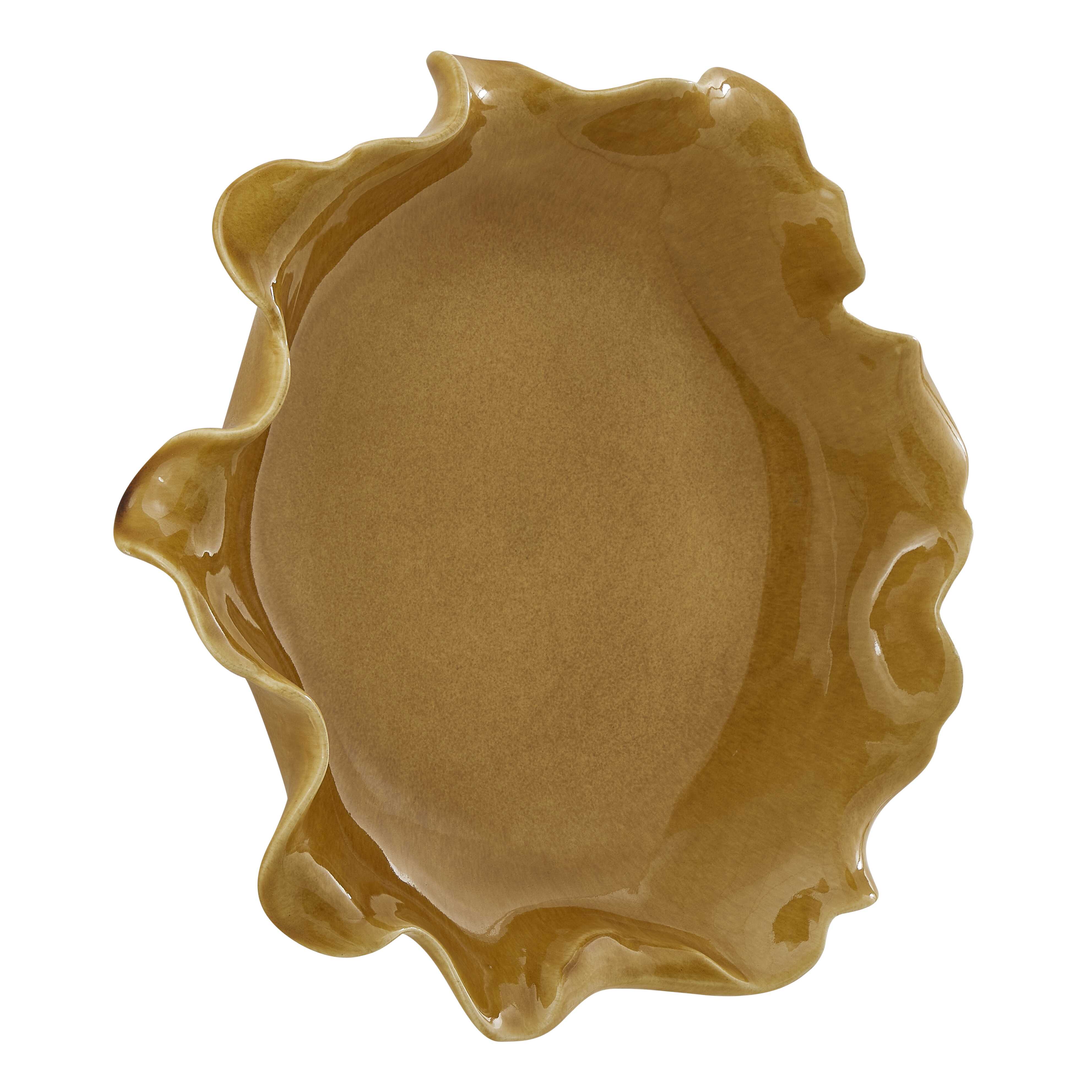 Uttermost Golden Crest Ruffle Indoor-Outdoor Bowl