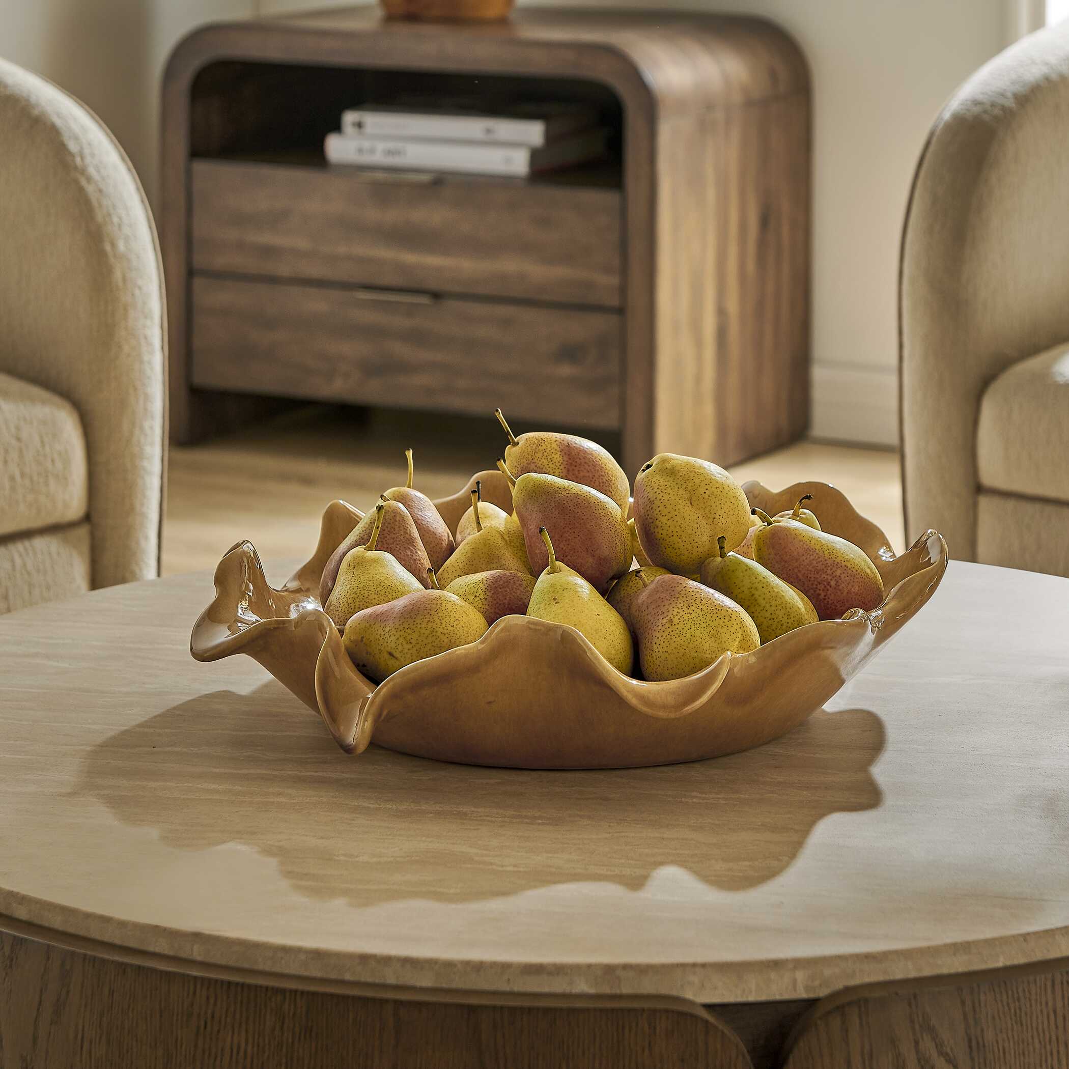 Uttermost Golden Crest Ruffle Indoor-Outdoor Bowl