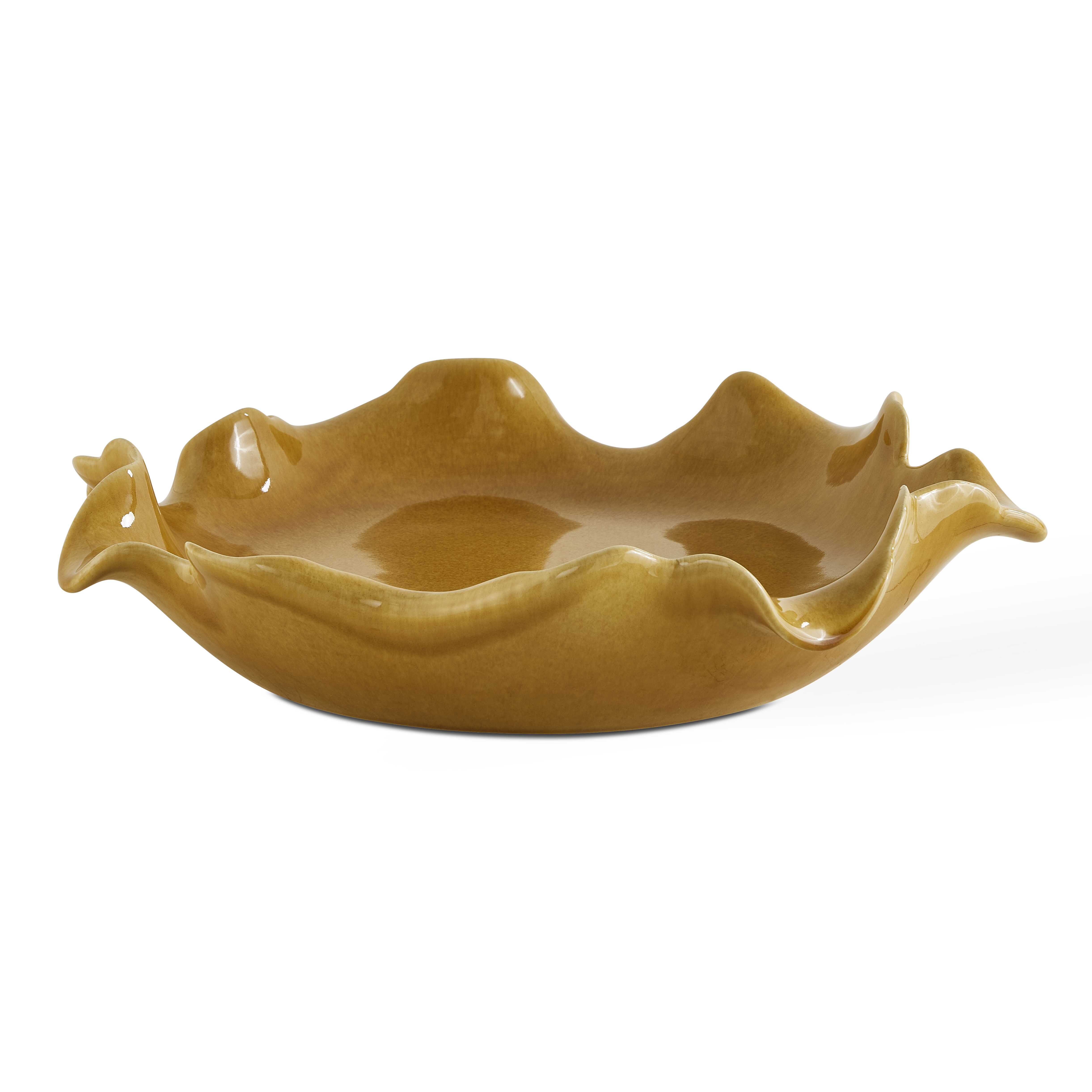 Uttermost Golden Crest Ruffle Indoor-Outdoor Bowl