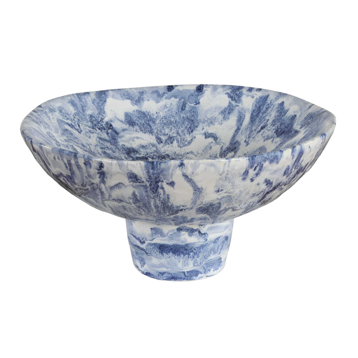 Uttermost Indigo Marble Pedestal Bowl by Uttermost