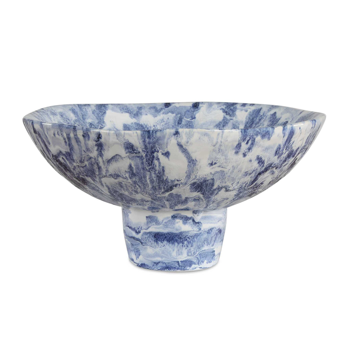 Uttermost Indigo Marble Pedestal Bowl by Uttermost