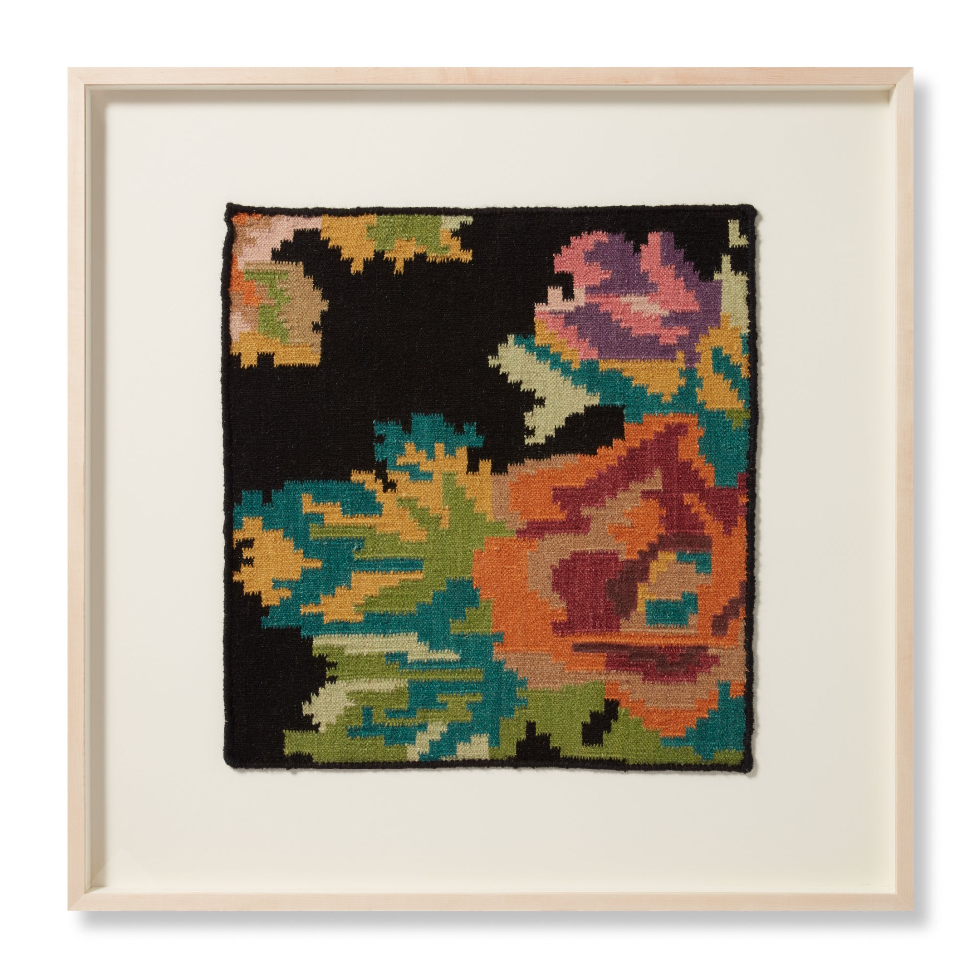 Loloi Blooms Berry Black/Multi 2'-8" X 2'-8" Wall Art