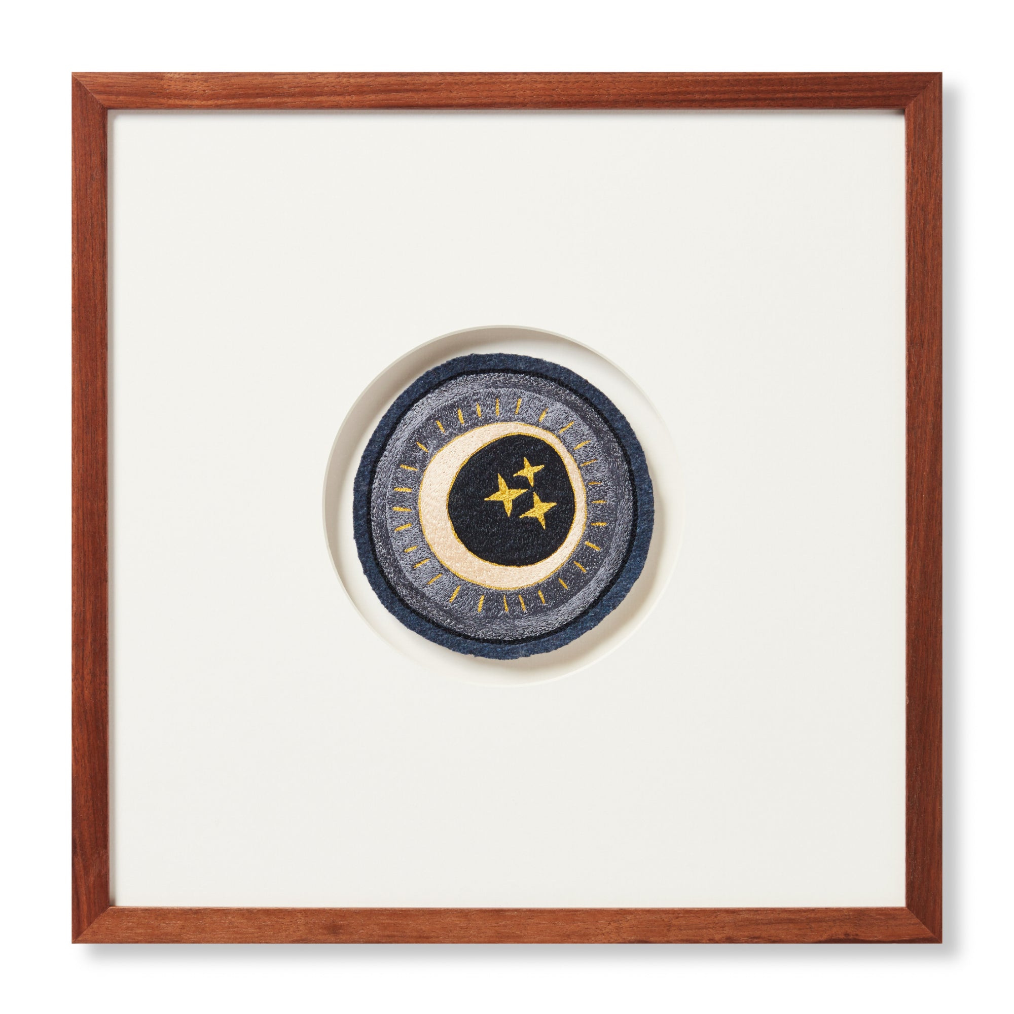 Loloi Celestial Patch Blue/Ivory 1'-4" X 1'-4" Wall Art