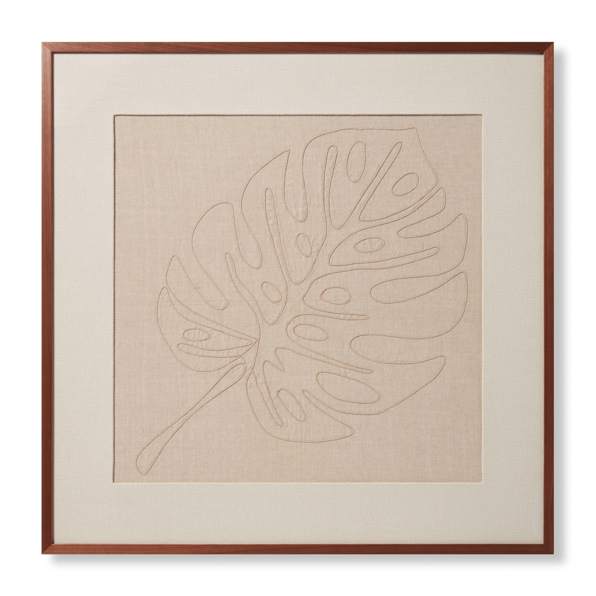 Loloi Monstera Natural/Beige 1'-8" X 1'-8" Wall Art