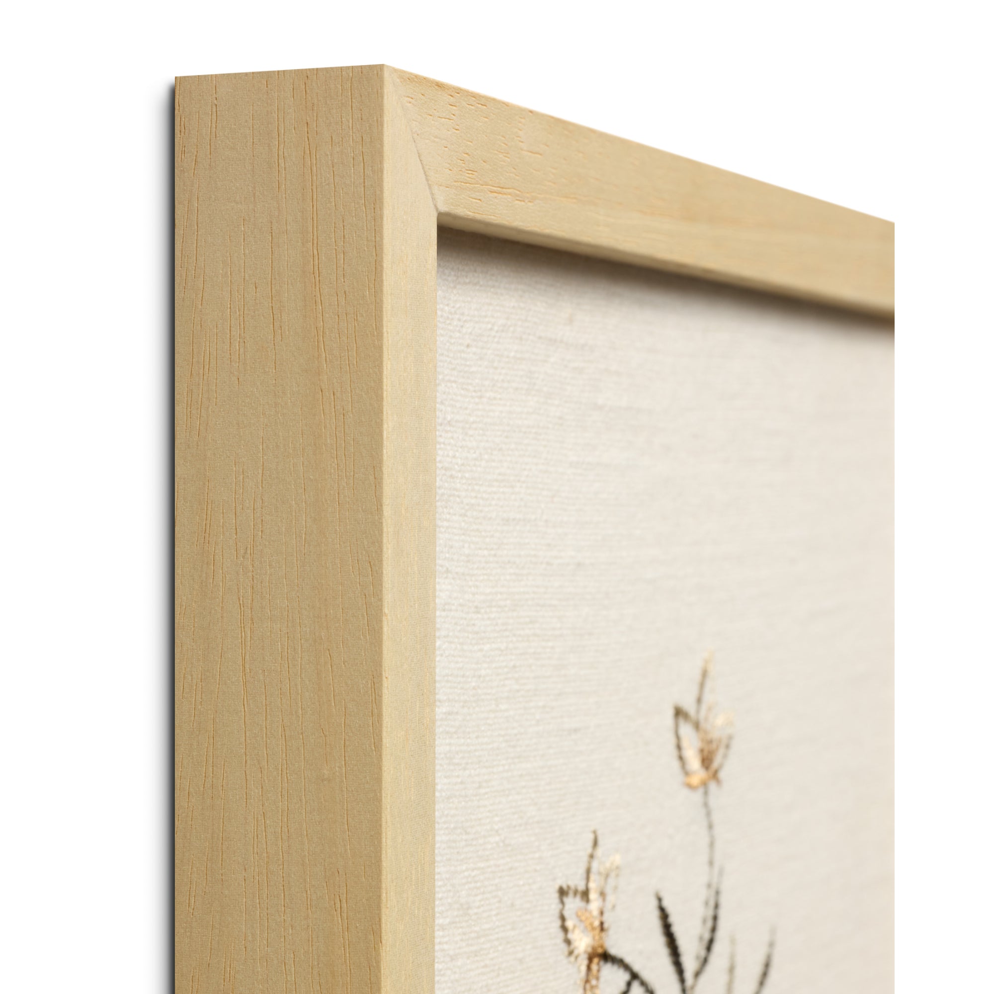 Loloi Pixie Flowers Beige Beige/Green 1' x 1'-3" Wall Art