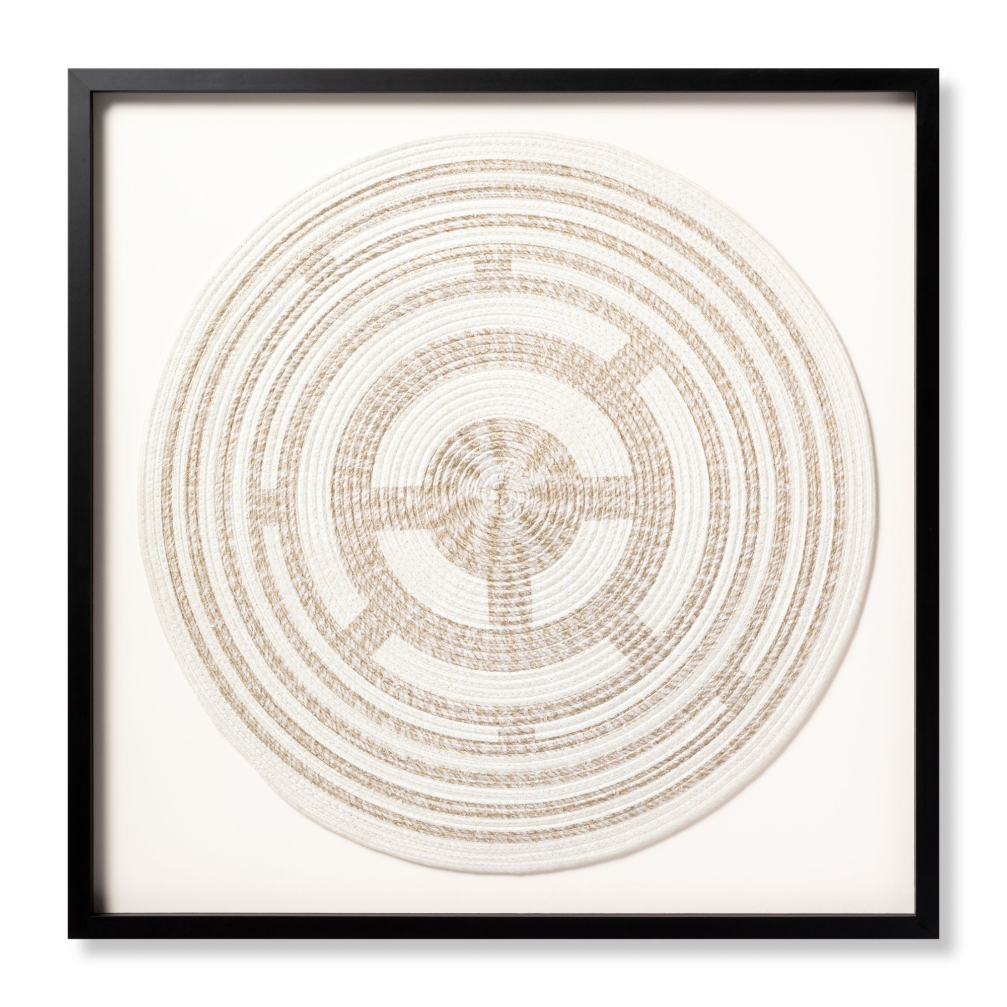 Loloi Whirl Pool Beige/Ivory 3'-4" X 3'-4" Wall Art