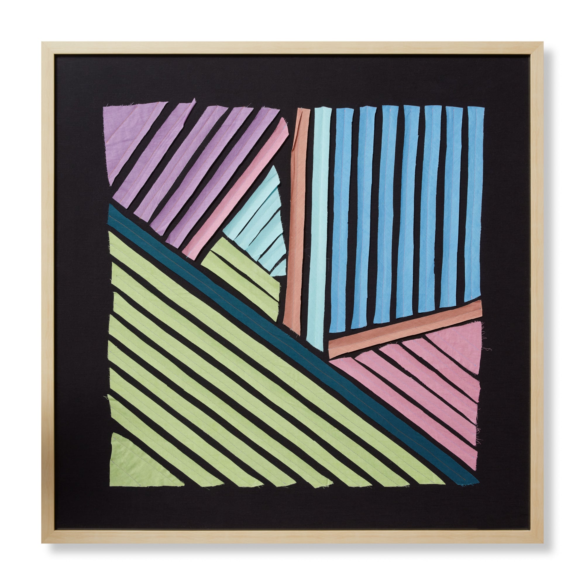 Loloi Unbiased Tape Black/Multi 3'-4" X 3'-4" Wall Art