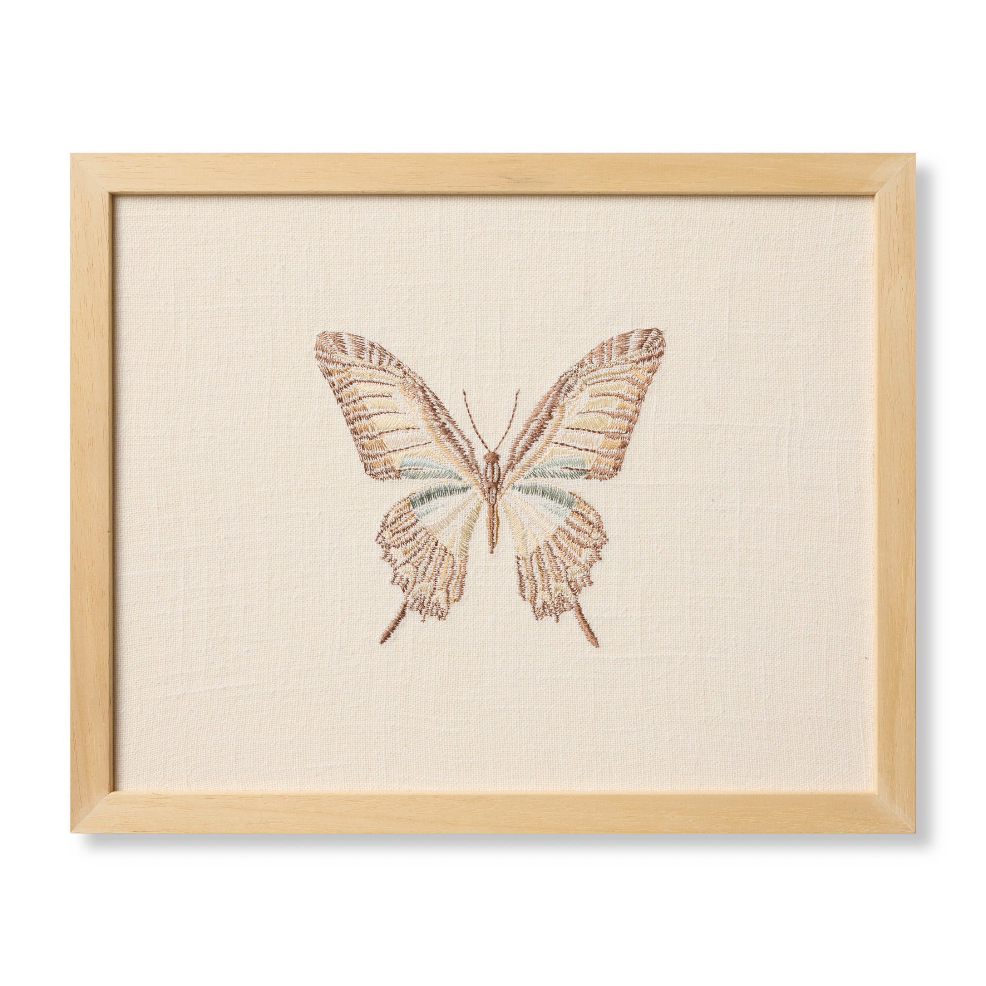 Loloi Butterfly Beige Ivory/Brown 1' x 1'-3" Wall Art