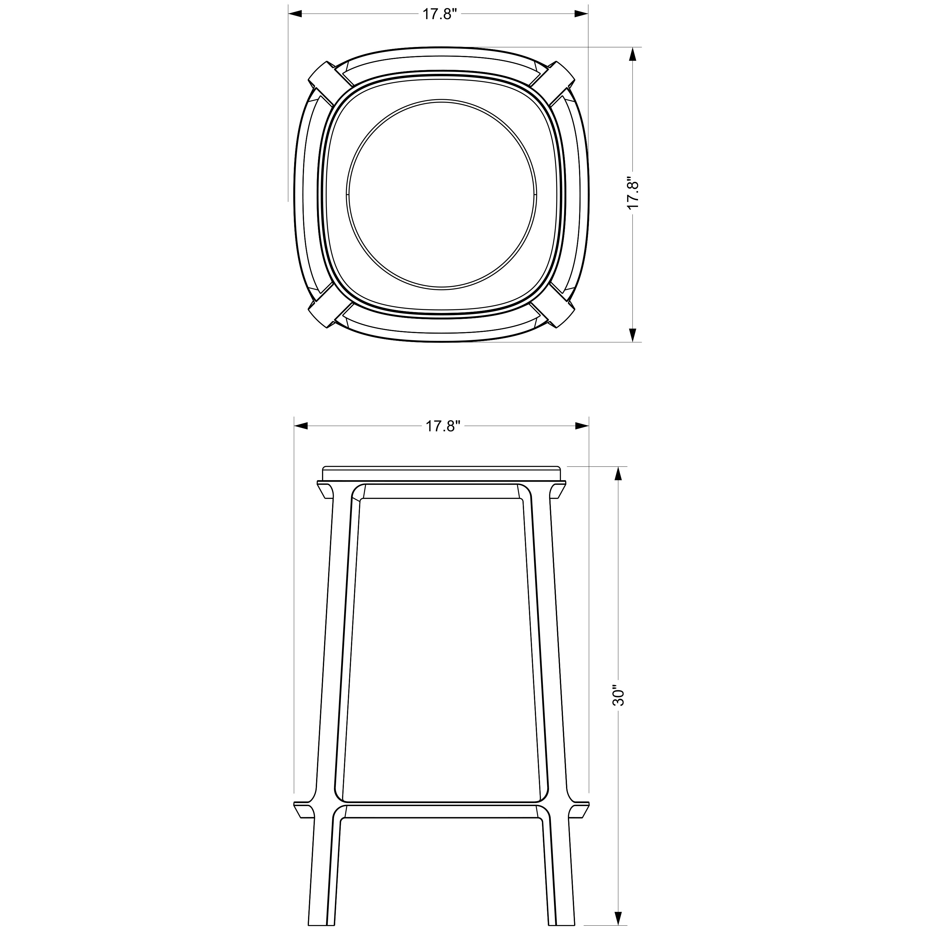 Alfie Marble Bar Stool