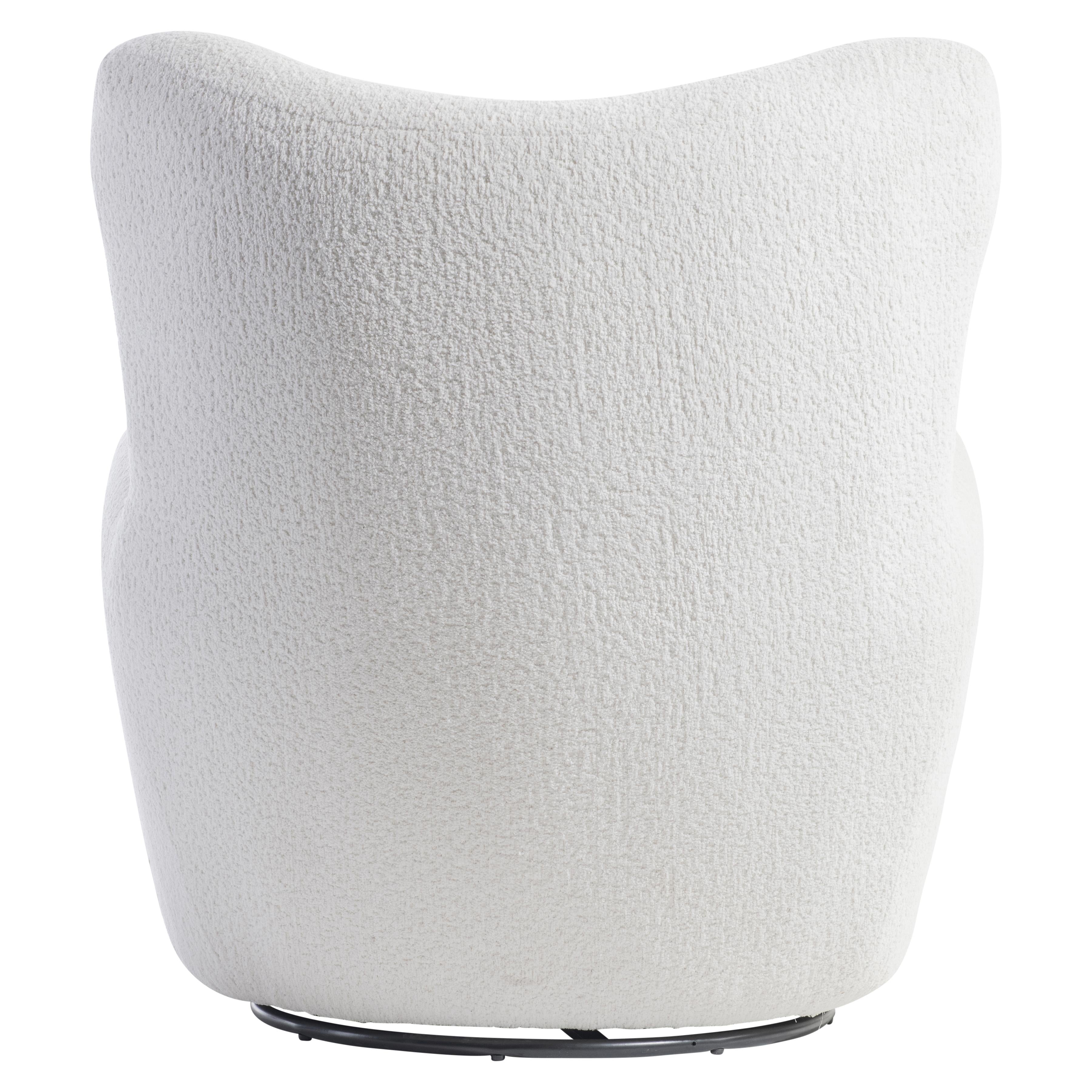 Silvi Fabric Swivel Chair by Bernhardt - Cloud White