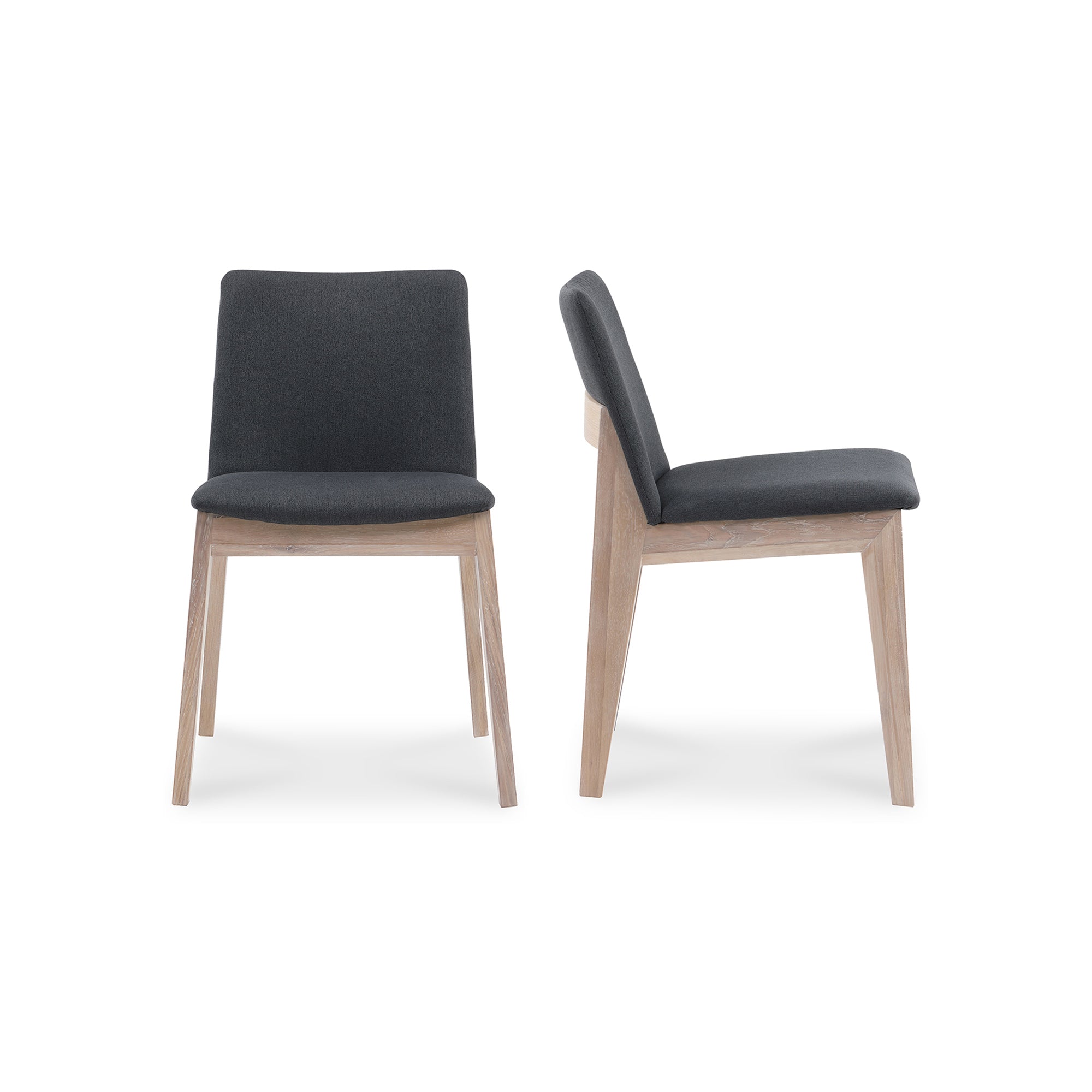 Deco Oak Dining Chair PVC-Set of Two Dark GreyDining Chair Moe's Dark Grey Four Hands, Mid Century Modern Furniture, Old Bones Furniture Company, Old Bones Co, Modern Mid Century, Designer Furniture, Furniture Sale, Warehouse Furniture Sale, Deco Oak Dining Chair PVC-Set of Two Sale, https://www.oldbonesco.com/