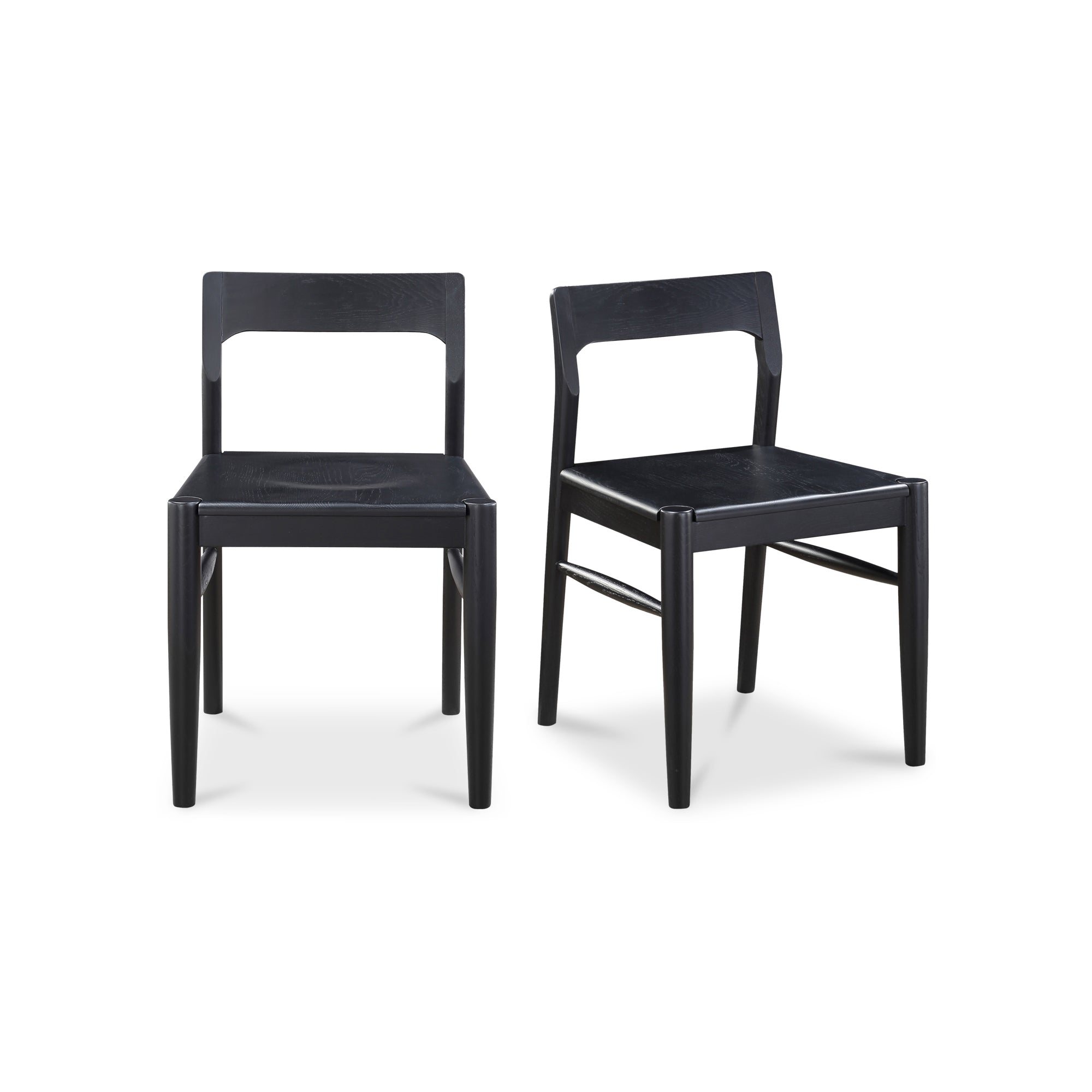 Owing Dining Chair - Set of Two BlackChair Moe's Black   Four Hands, Mid Century Modern Furniture, Old Bones Furniture Company, Old Bones Co, Modern Mid Century, Designer Furniture, Furniture Sale, Warehouse Furniture Sale, Owing Dining Chair - Set of Two Sale, https://www.oldbonesco.com/