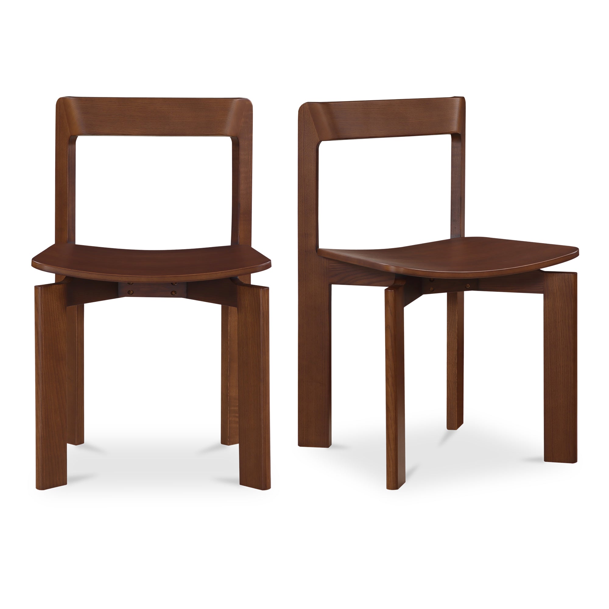 Daifuku Dining Chair Walnut Brown - Set of Two Dining Chairs Moe's    Four Hands, Mid Century Modern Furniture, Old Bones Furniture Company, Old Bones Co, Modern Mid Century, Designer Furniture, Furniture Sale, Warehouse Furniture Sale, Daifuku Dining Chair Walnut Brown - Set of Two Sale, https://www.oldbonesco.com/