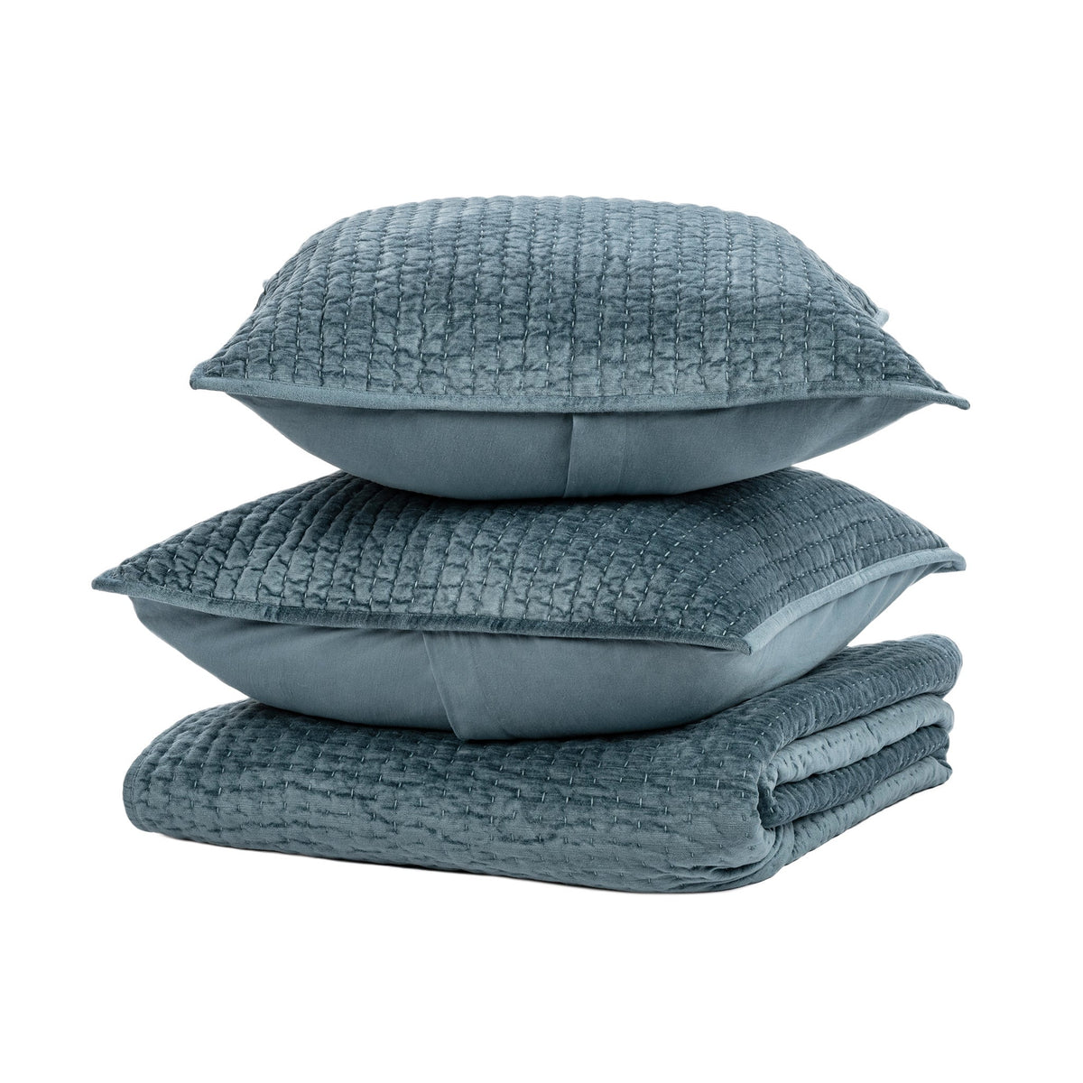 Bari Velvet 3pc Queen Quilt Set