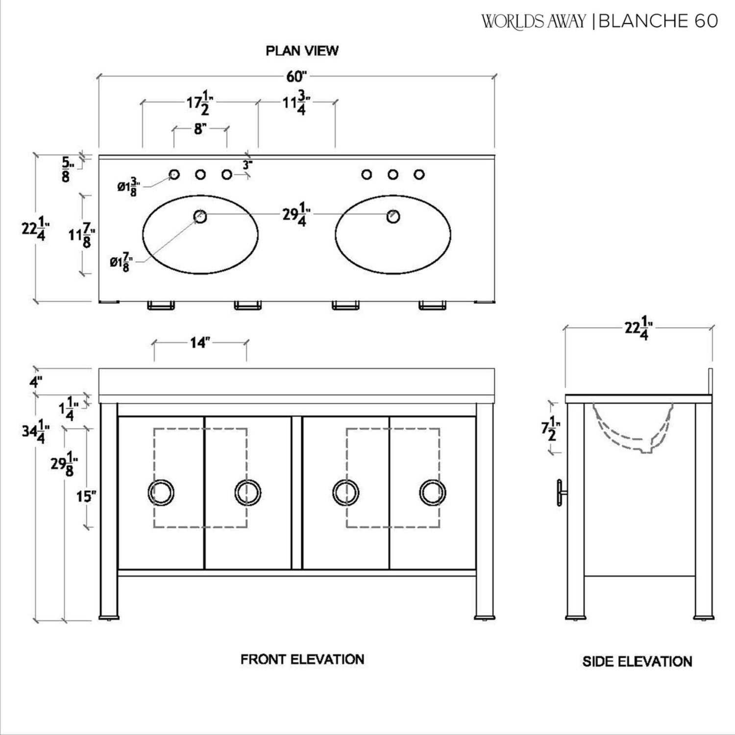 Blanche 60" 2-Sink Bath Vanity Bath Vanities Worlds Away , Black Friday Sale Worlds Away Furniture Sale, Old Bones Co, Mid Century Furniture Sale, Four Hands Furniture, Black Friday Sale Blanche 60" 2-Sink Bath Vanity,Gus Sale, Perigold Blanche 60" 2-Sink Bath Vanity Bath Vanities Black Friday Sale , Perigold Sale Blanche 60" 2-Sink Bath Vanity,Blanche 60" 2-Sink Bath Vanity Lulu and Georgia, Burke Decor Sale Blanche 60" 2-Sink Bath Vanity, www.oldbonesco.com