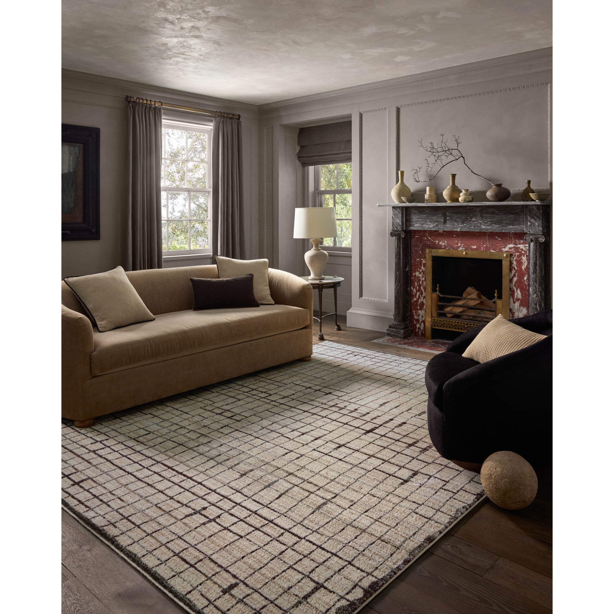 Jeremiah Brent x Loloi Bleecker Ivory/Charcoal Rug