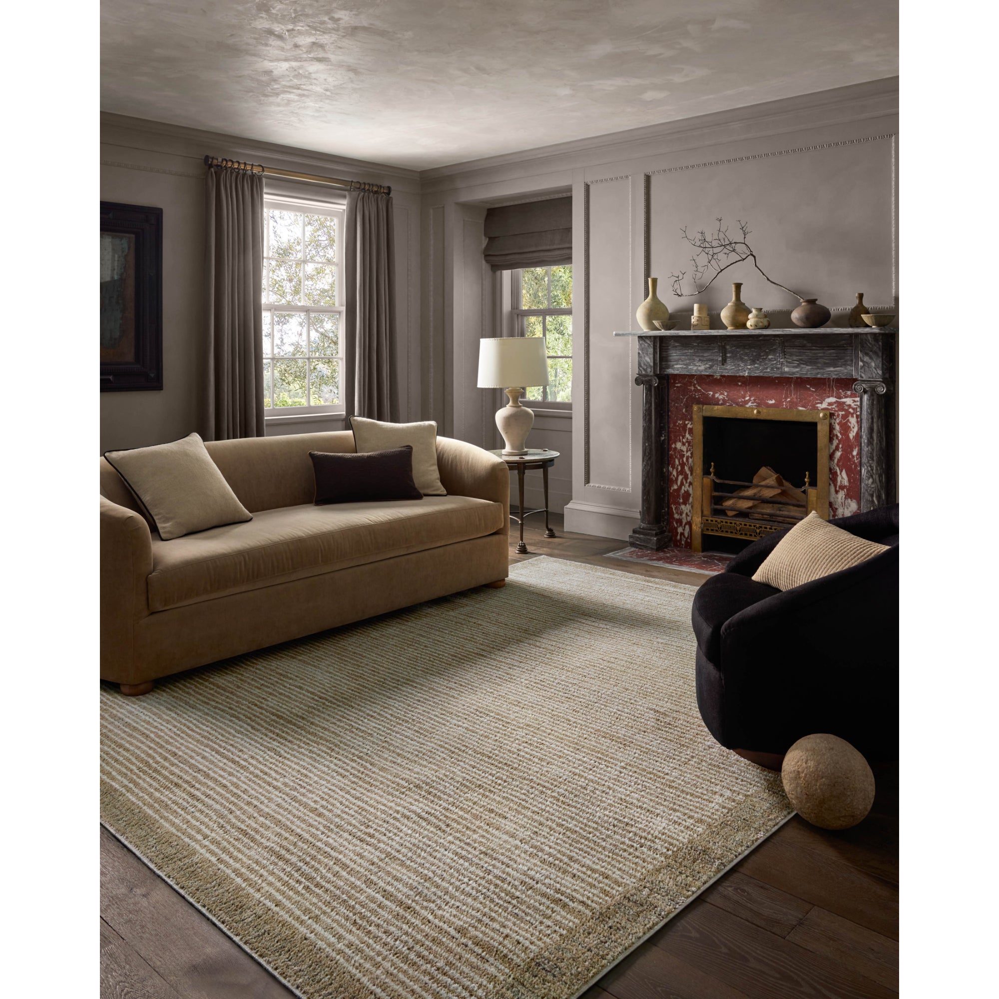 Jeremiah Brent x Loloi Bleecker Sand/Charcoal Rug