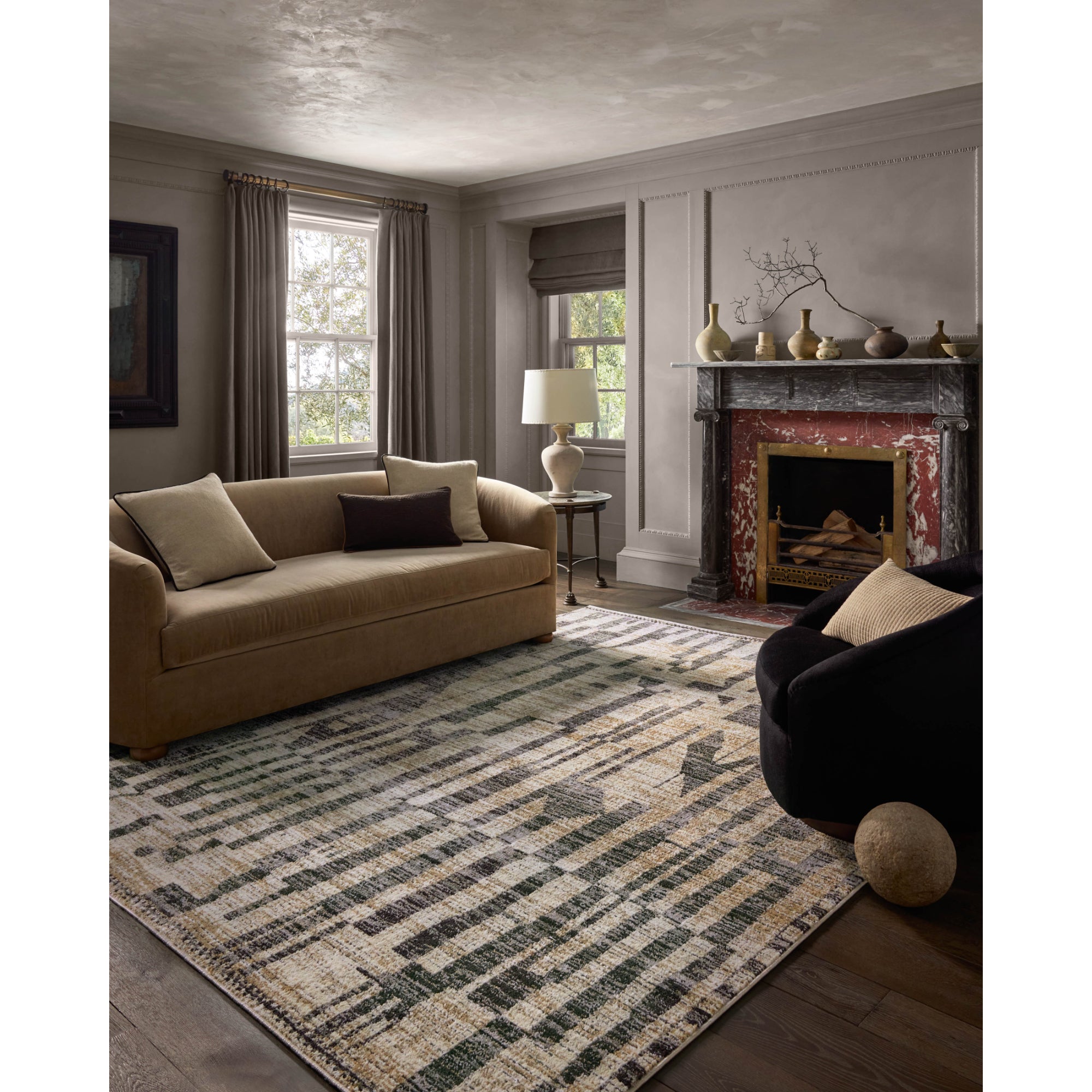 Jeremiah Brent x Loloi Bleecker Beige/Stone Rug