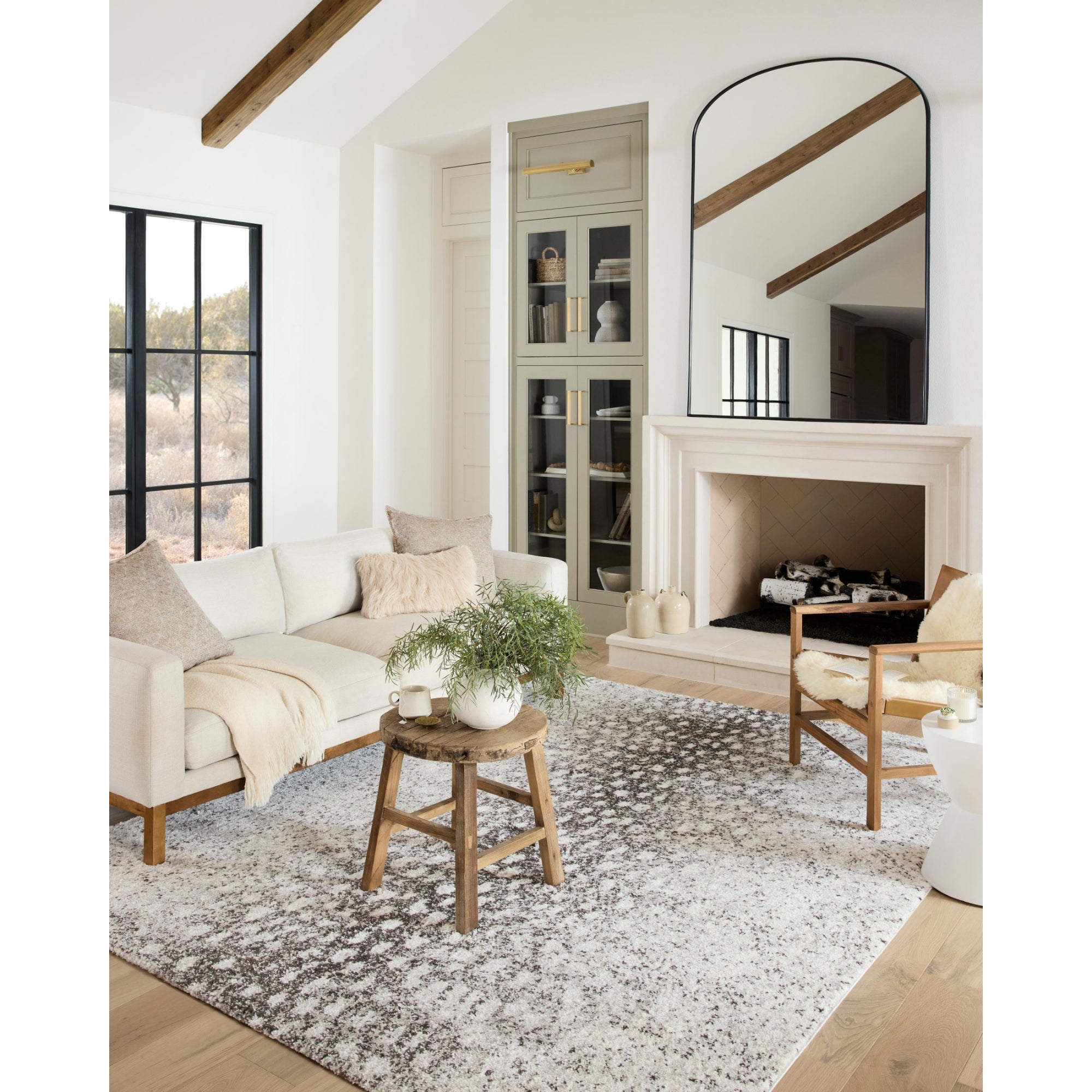 Loloi Bliss Shag Grey/White Rug