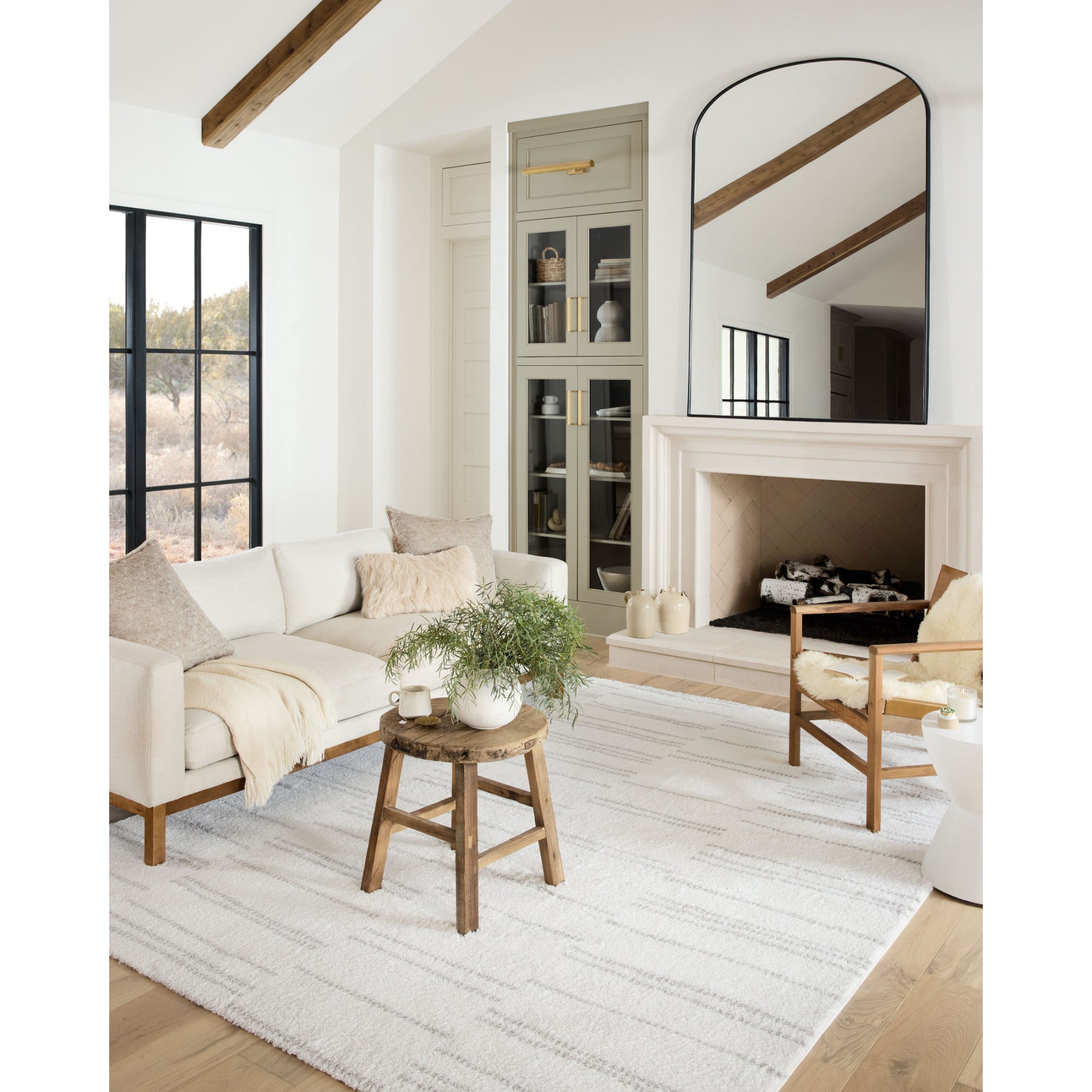 Loloi Bliss Shag White/Grey Rug