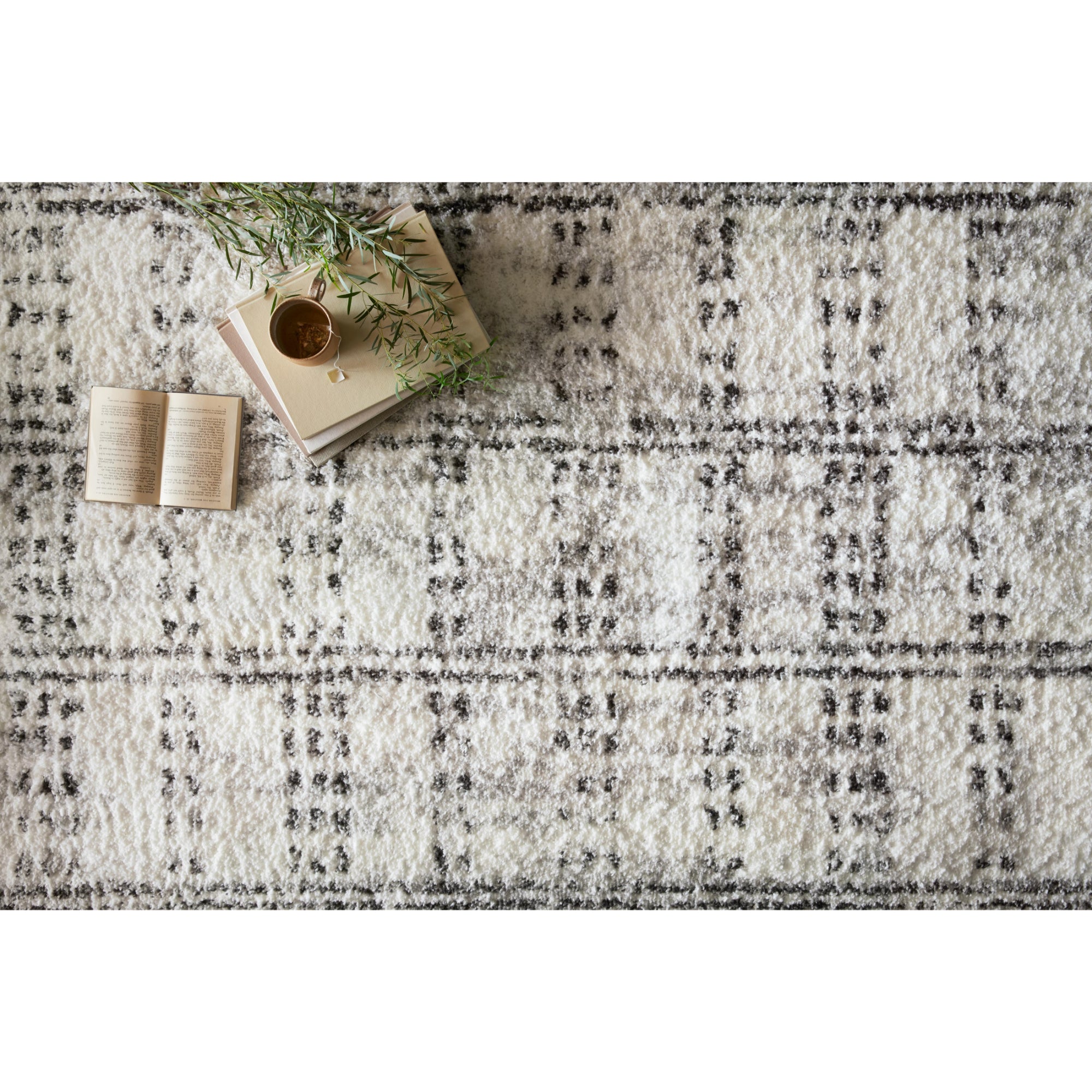 Loloi Bliss Shag Cream/Grey Rug