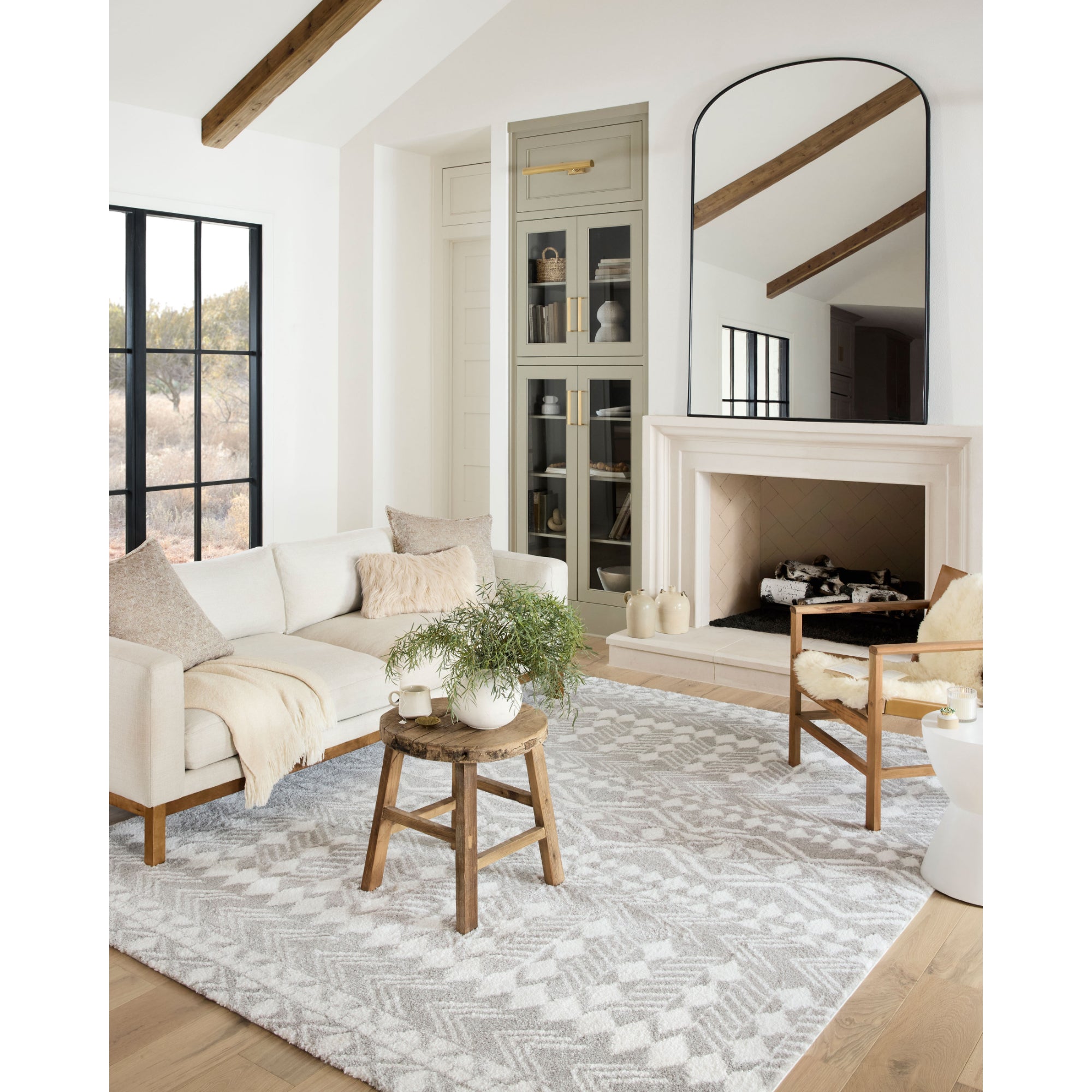 Loloi Bliss Shag BLS-05 Grey/White Rug