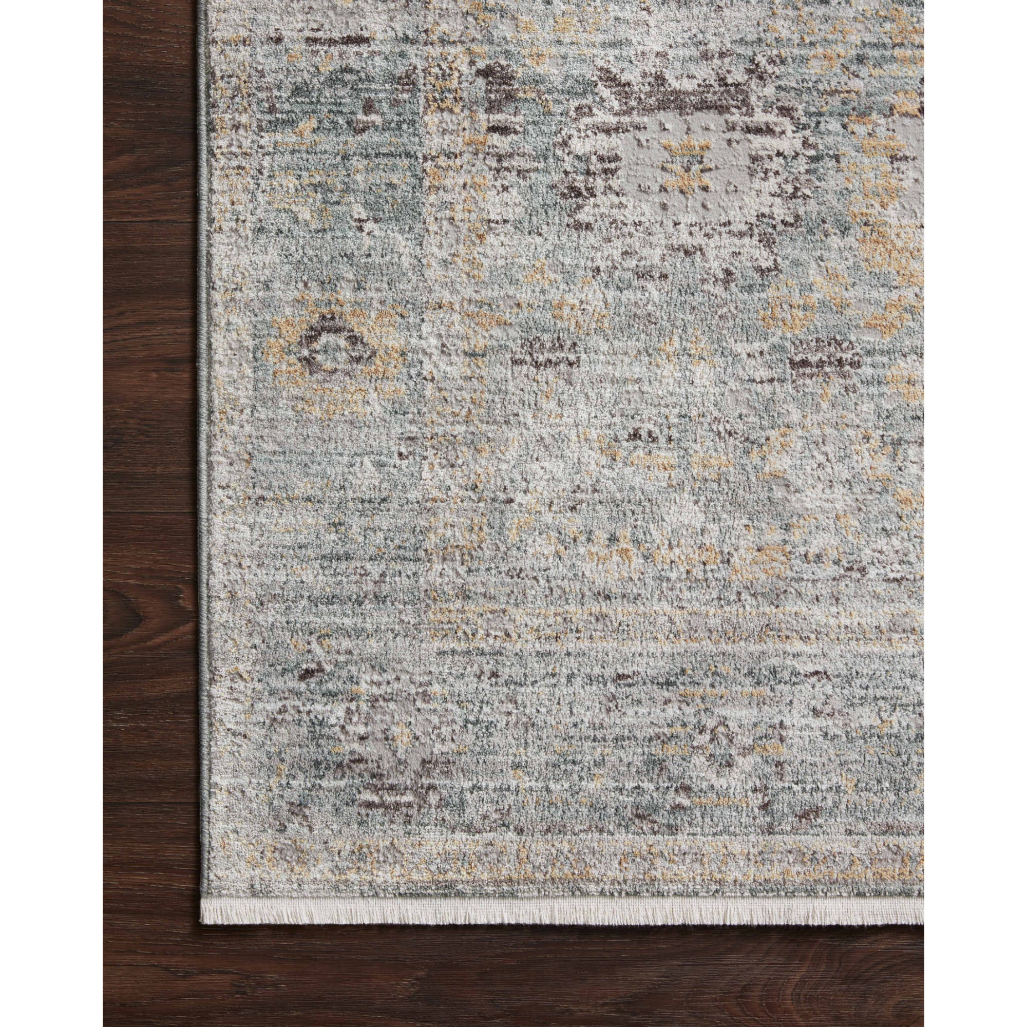 Loloi Bonney Teal/Gold 18" x 18" Sample Rug