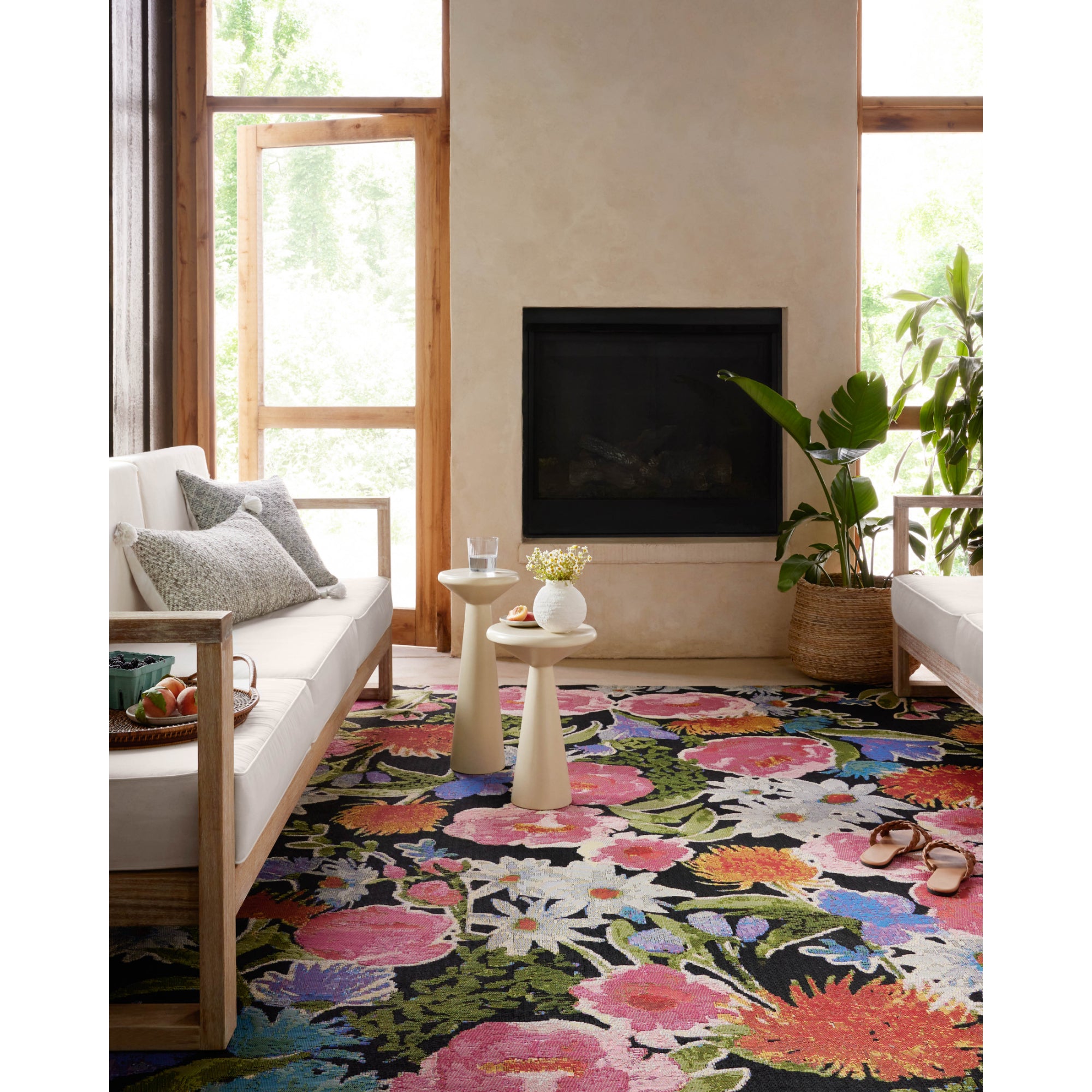 Loloi Botanical Black/Multi Rug
